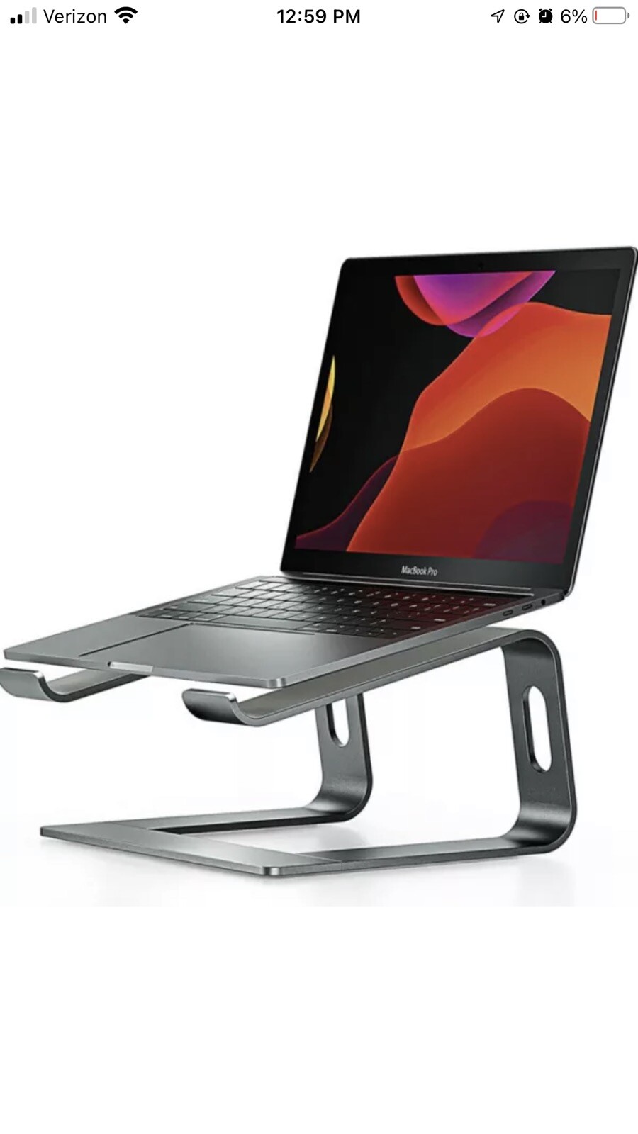 Nulaxy Gray Aluminum Desktop Laptop Stand Model C3 notebook riser up to 15.8" 