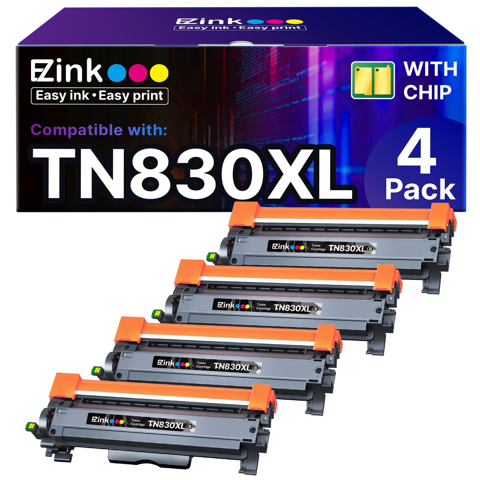 E Z Ink Compatible High Yield Tn830 Tn830xl Toner Cartridge 12000 Page Yield