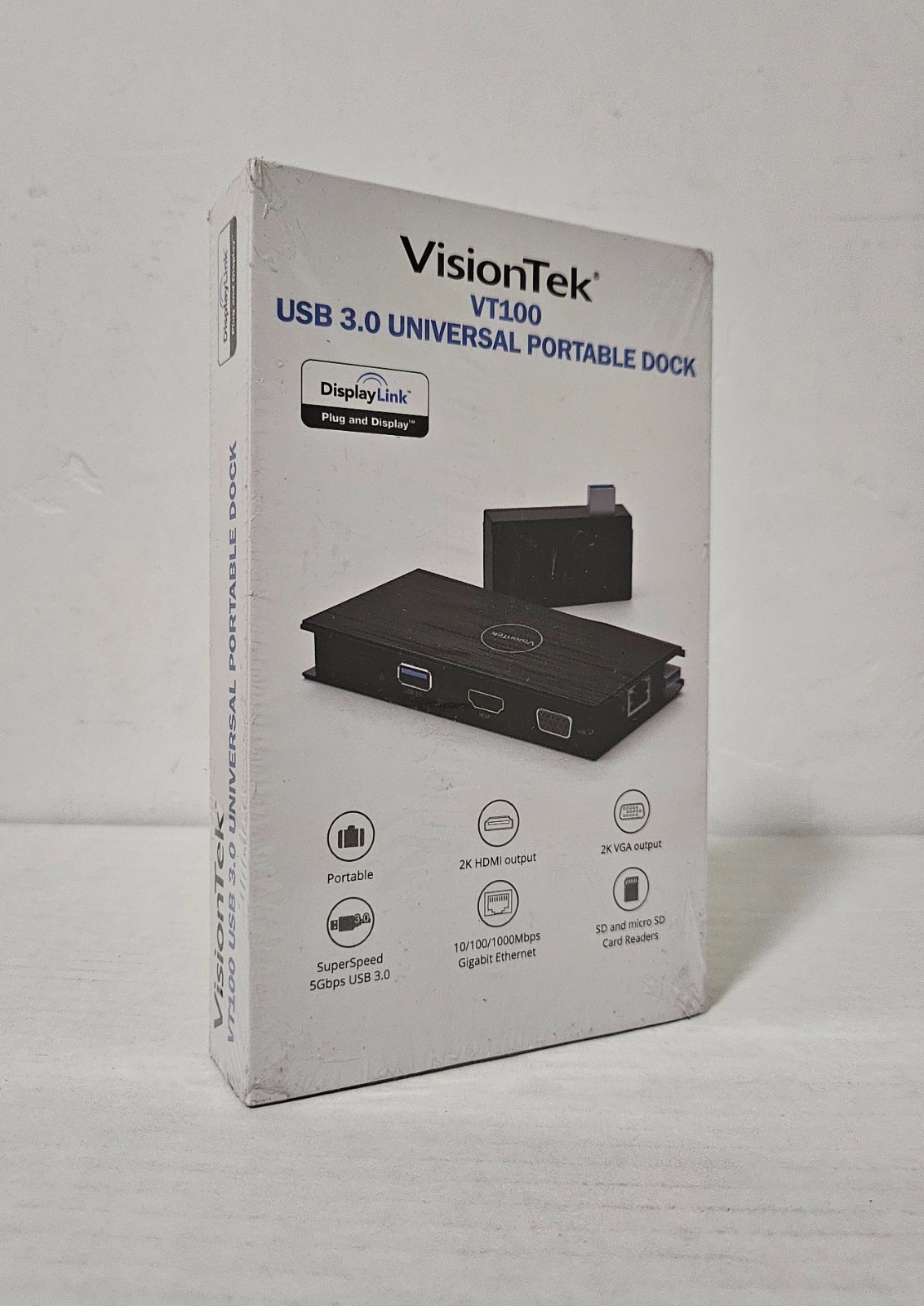 VisionTek VT100 Universal USB 3.0 Dock HDMI VGA Dual Display - New Sealed