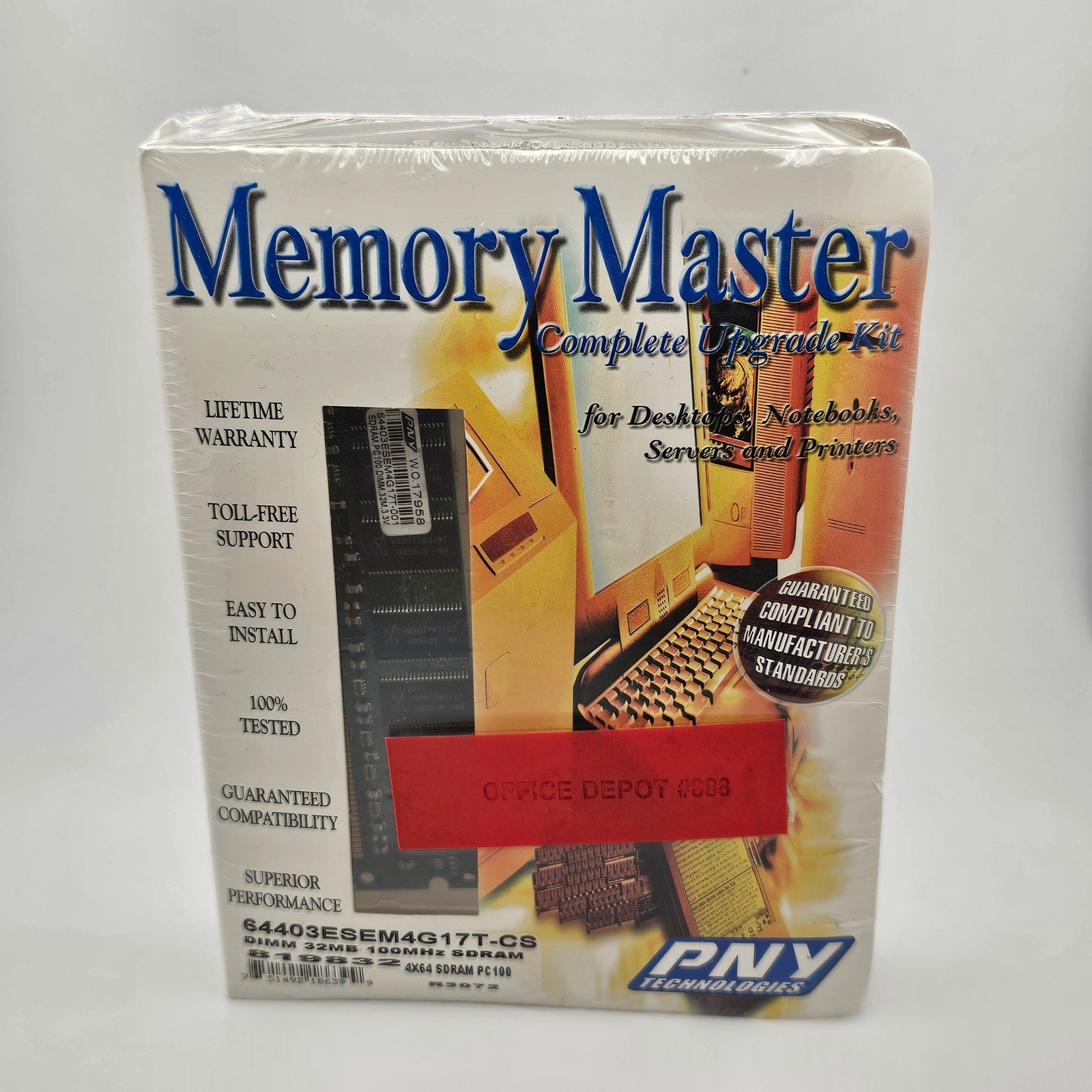 New Vintage PNY Technologies Memory Master Complete Upgrade Kit 32MB SDRAM PC100