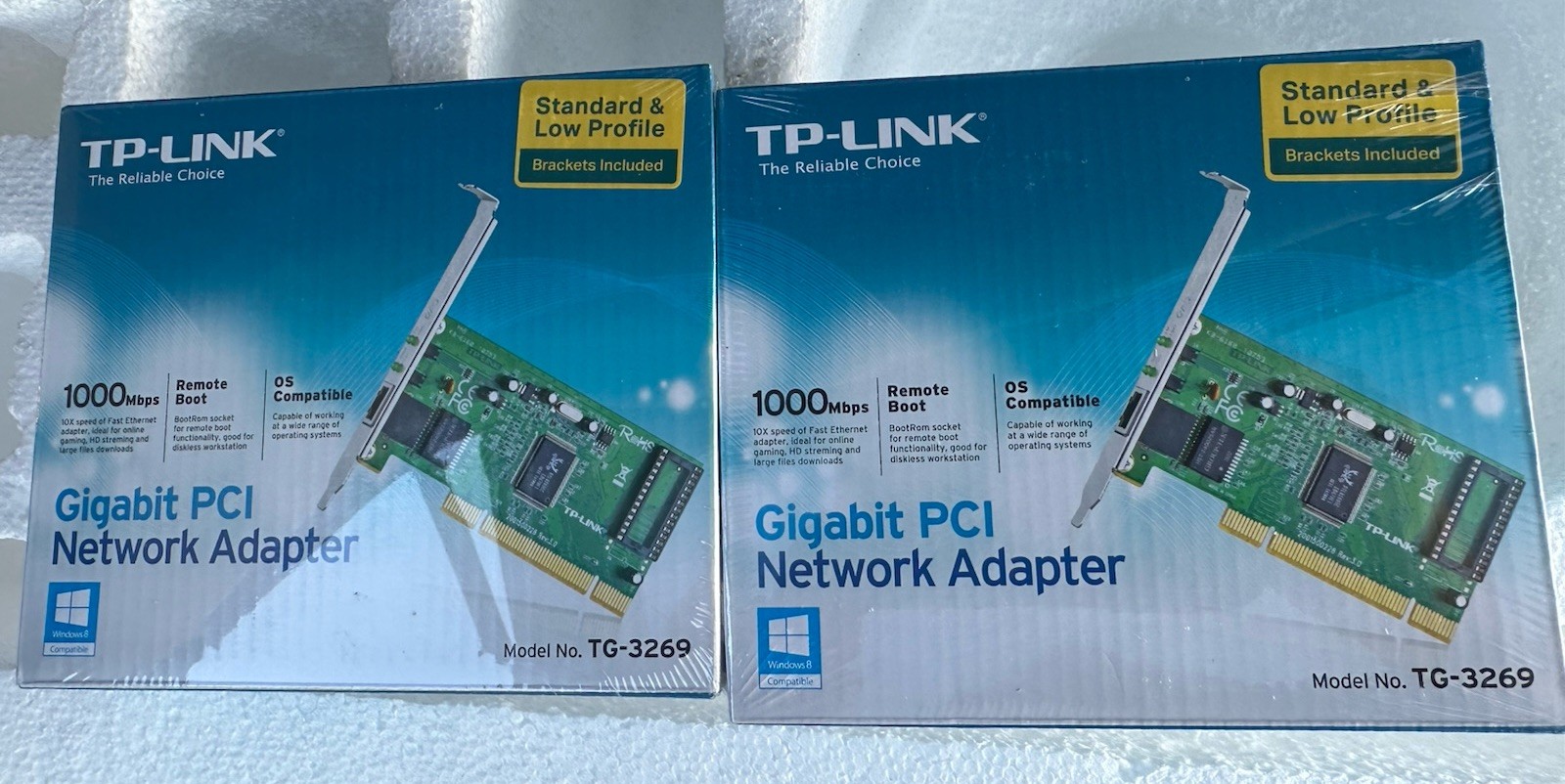 TP-LINK TG-3269 10/100/1000Mbps Gigabit PCI Network Adapter New Sealed LOT OF 2~