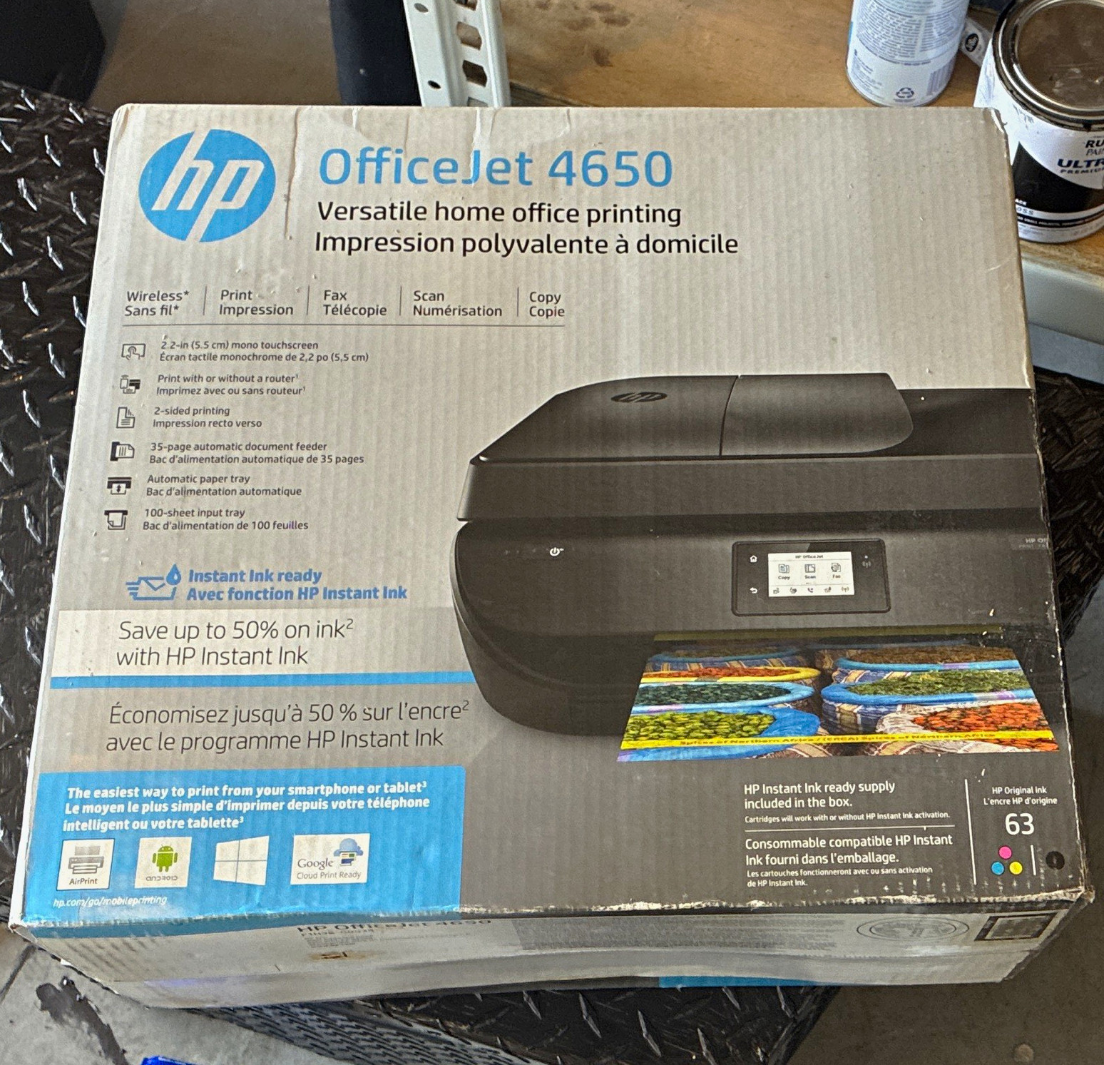 HP OfficeJet 4650 Wireless Color Inkjet All-In-One Printer Scan Copy Fax