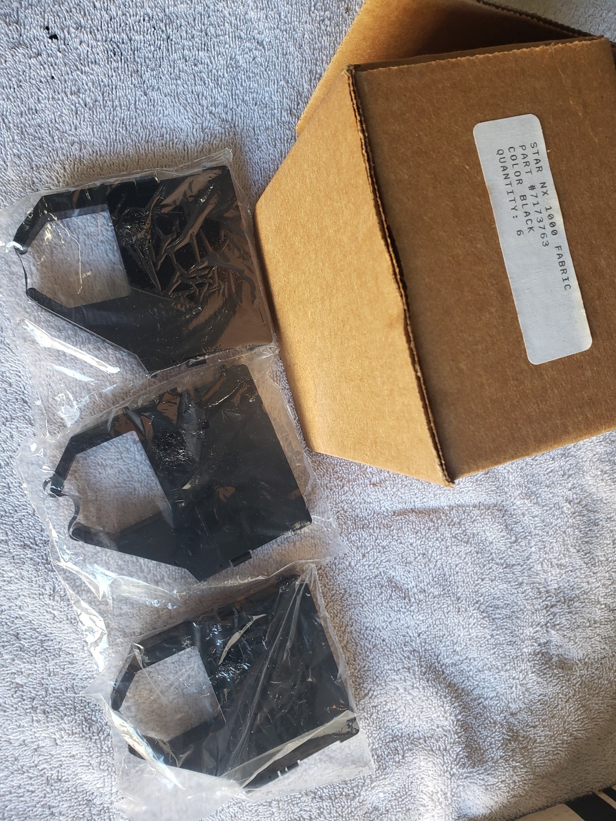 Black Ribbon Cassettes 3 Lot Star Micronics NX-1000 DotMatrix Printer NOS-Sealed