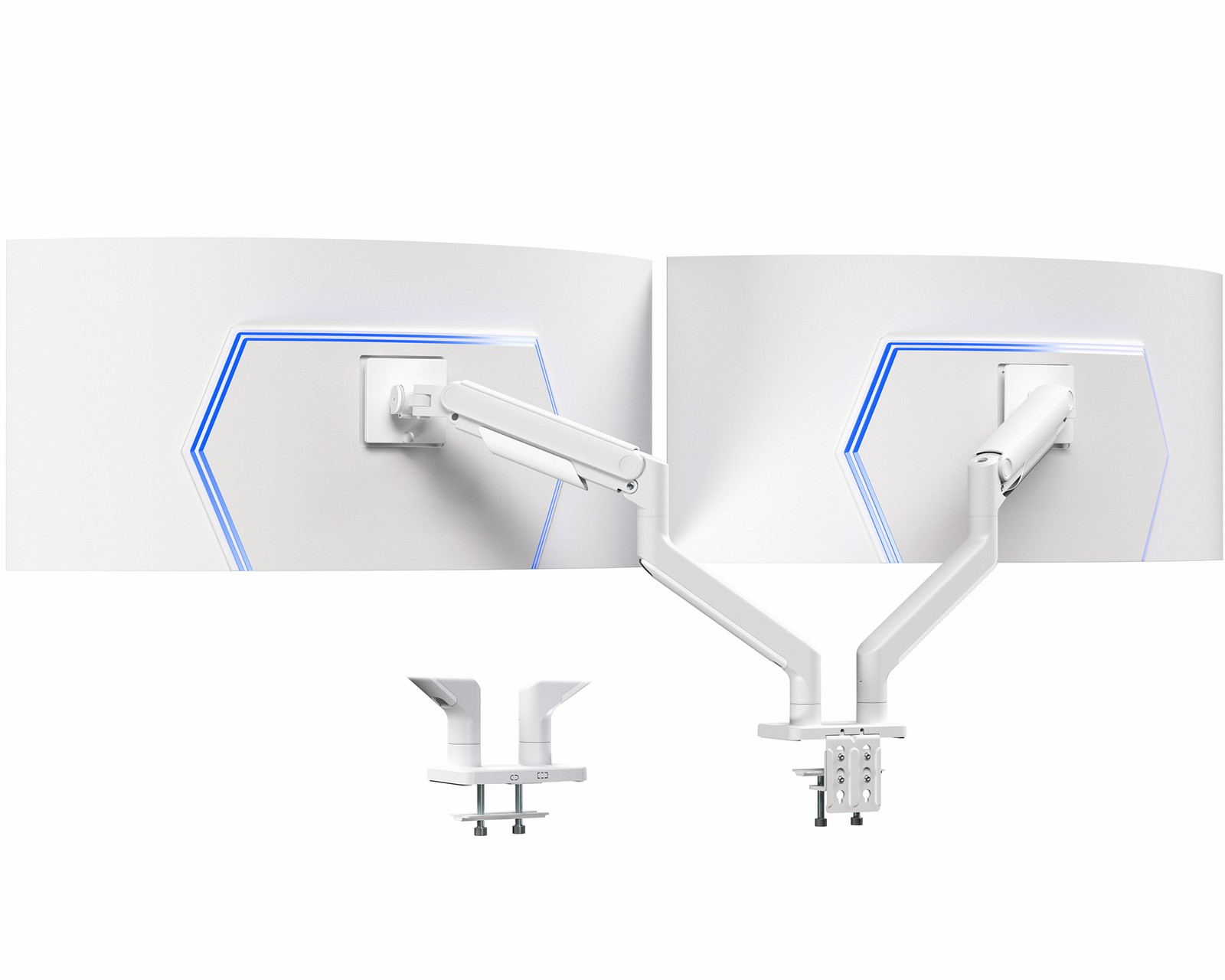 VIVO Tensions Spring Dual Ultra Wide Monitor Mount, Max 45" Computer Screens