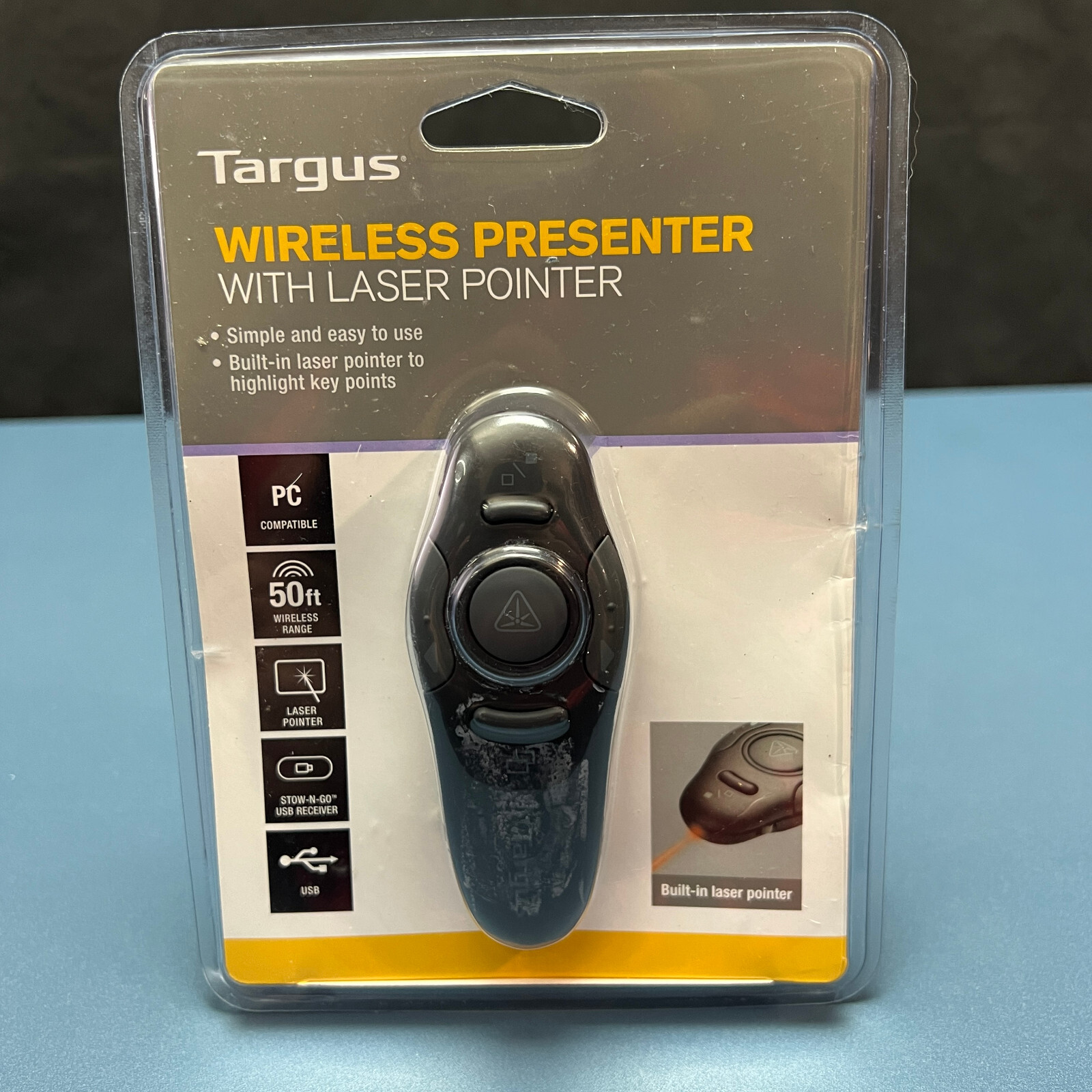 Targus AMP16US Wireless Presenter with Laser Pointer 50ft Range New In Package