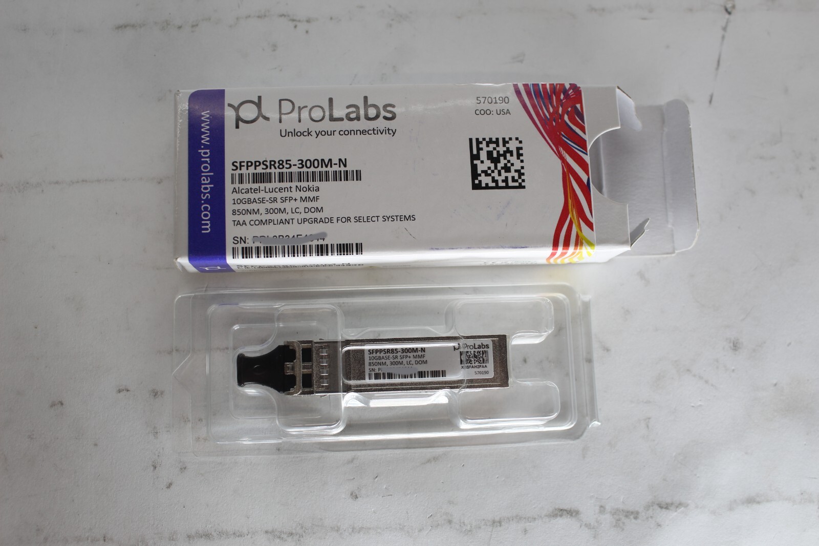 Prolabs SFPPSR85-300M-N 10Gbase-SR SFP+ MMF 850NM, 300M, LC, DOM Optical Module