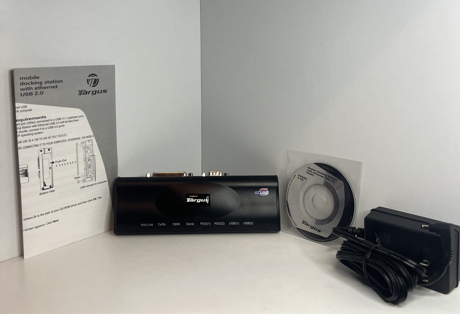 Targus USB Mobile Port Replicator Docking Station w Ethernet PA095UZ