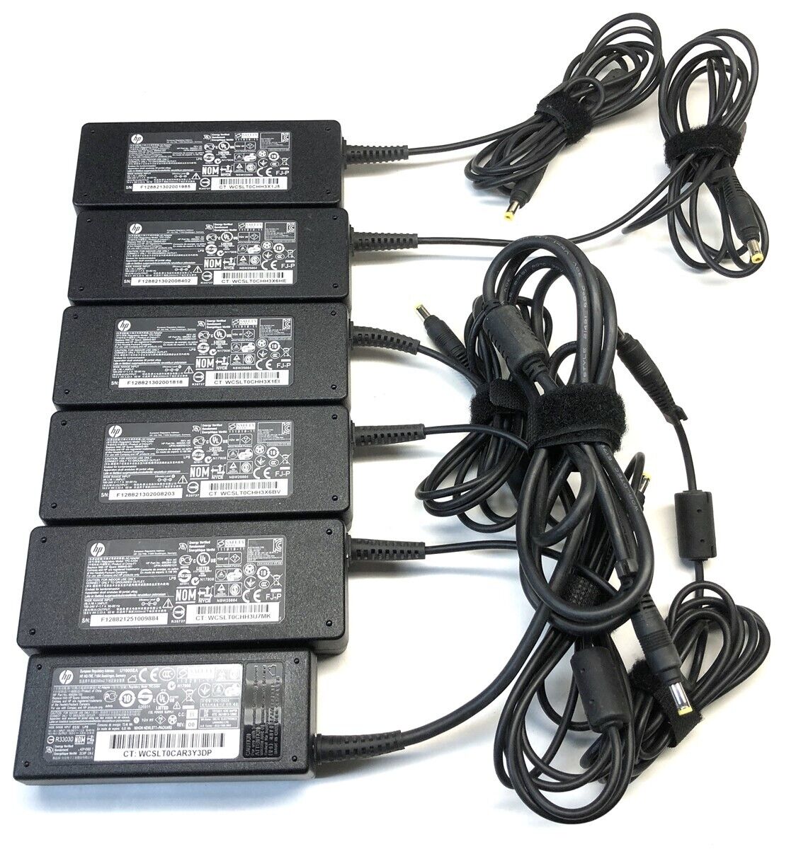 Lot of 6 Genuine HP Laptop Charger AC Power Adapter 666264-100 688945-001 65W 
