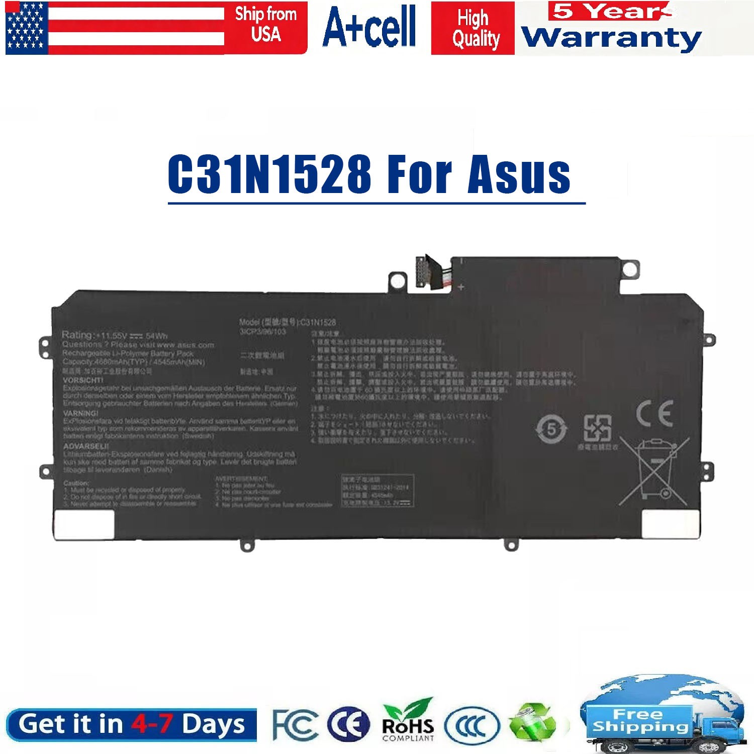 New C31N1528 Battery For Asus ZenBook Flip UX360 UX360C UX360CA UX360CAK