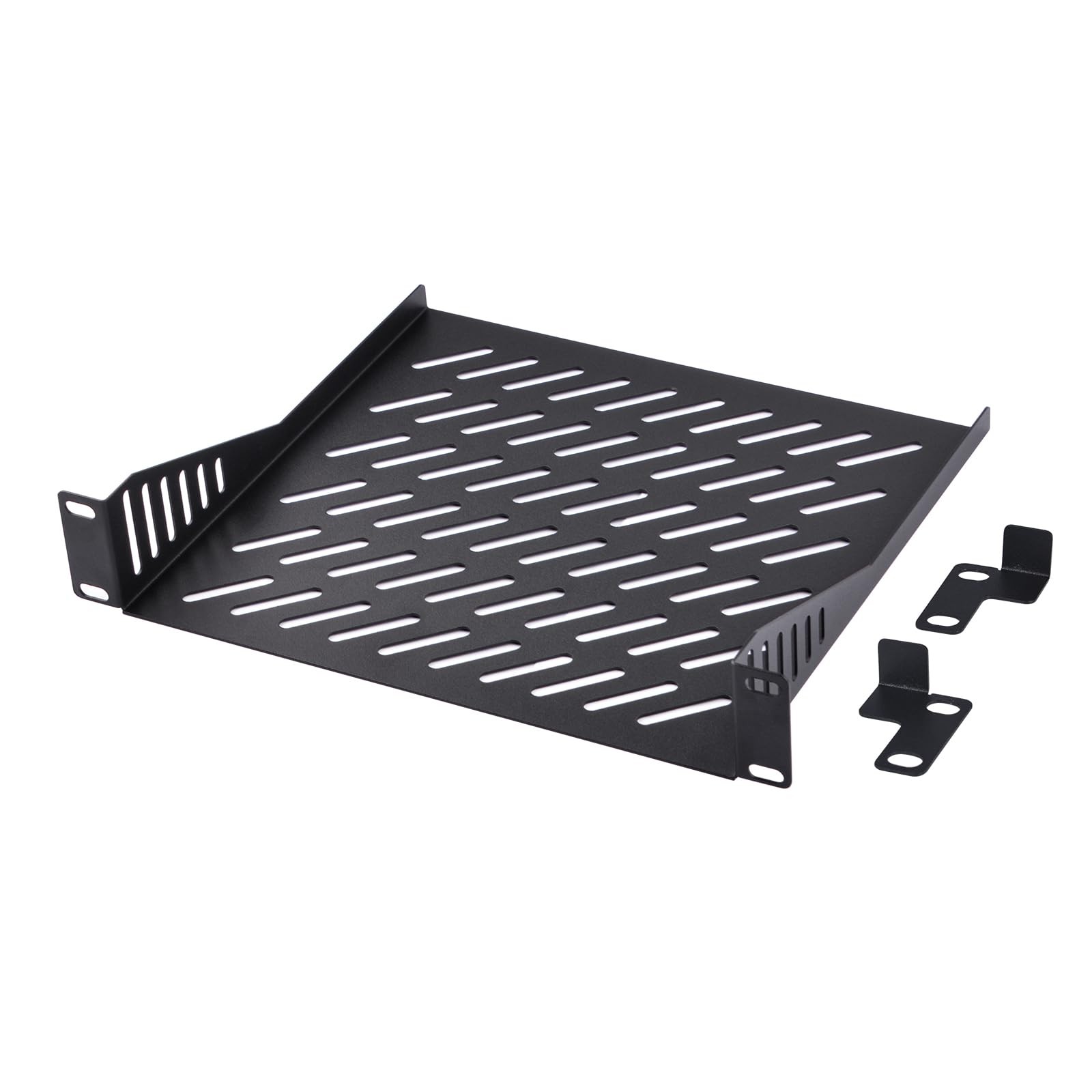2PCS 1U Server Rack Shelf, 7.87" Depth Vented Rack Mount Cantilever Tray for ...