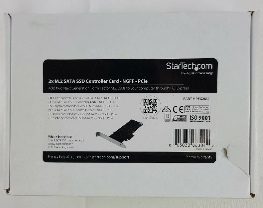 STARTECH.COM PEX2M2 ADD TWO NEXT GENERATION FORM FACTOR NGFF M.2 SATA SSDS