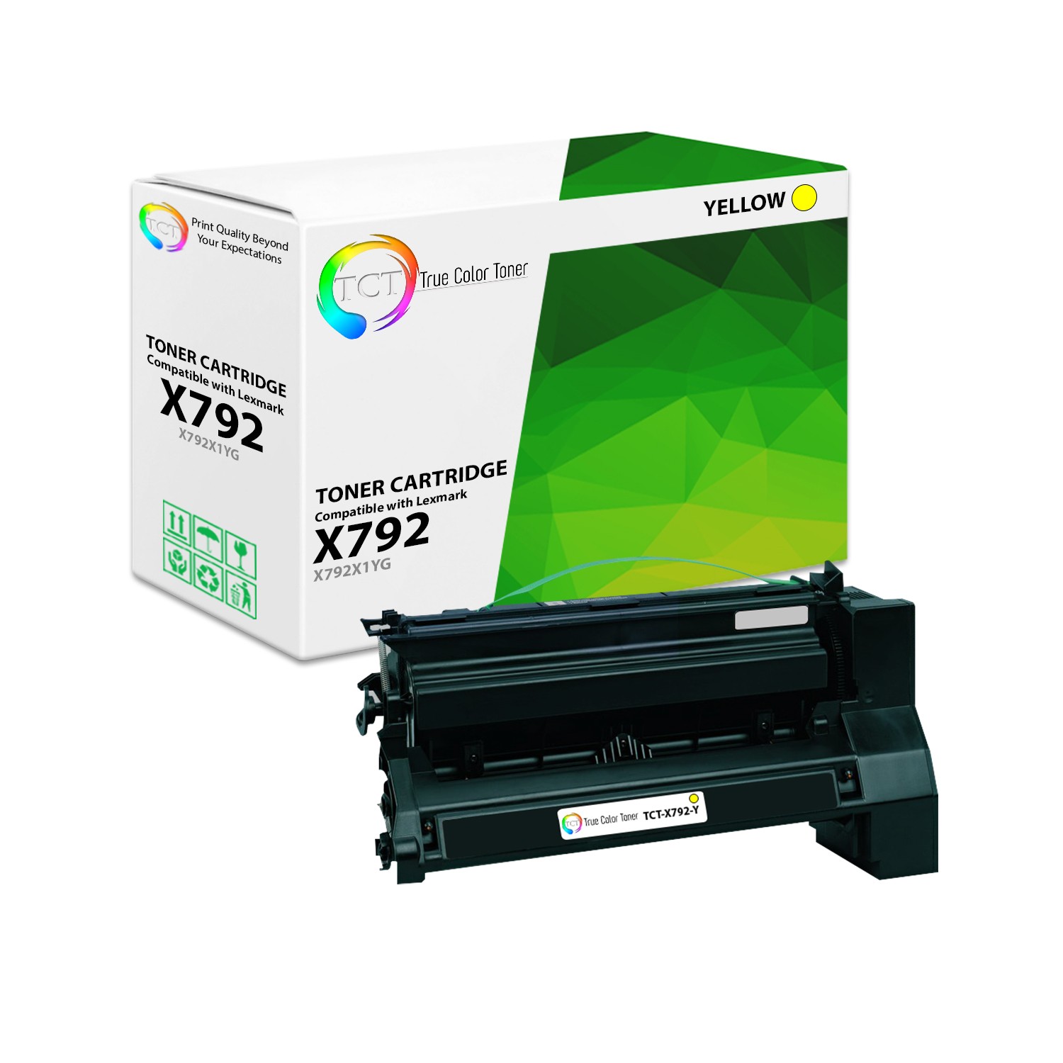 TCT Premium For Lexmark X792 X792X1YG Yellow Extra HY Compatible Toner Cartridge