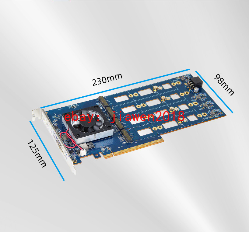 PEX88048 PCIe4.0 X16 To 8 Port M.2 NVMe SSD 8*M.2 Adapter IT Mode ZFS TrueNAS