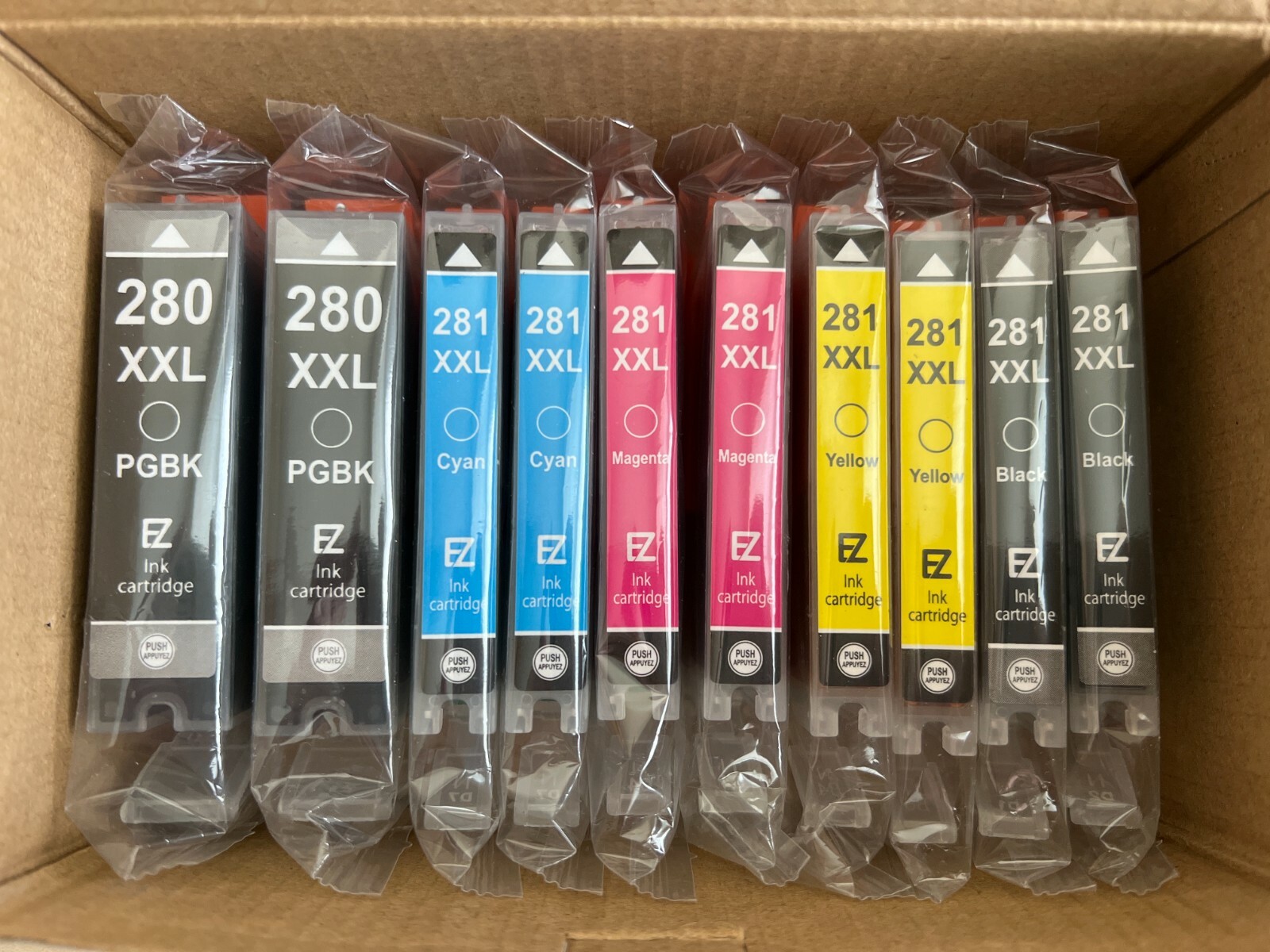 10x E-Z Ink Compatible Ink Cartridge For Canon 280 281 PGI-280XXl CLI-281XXL New