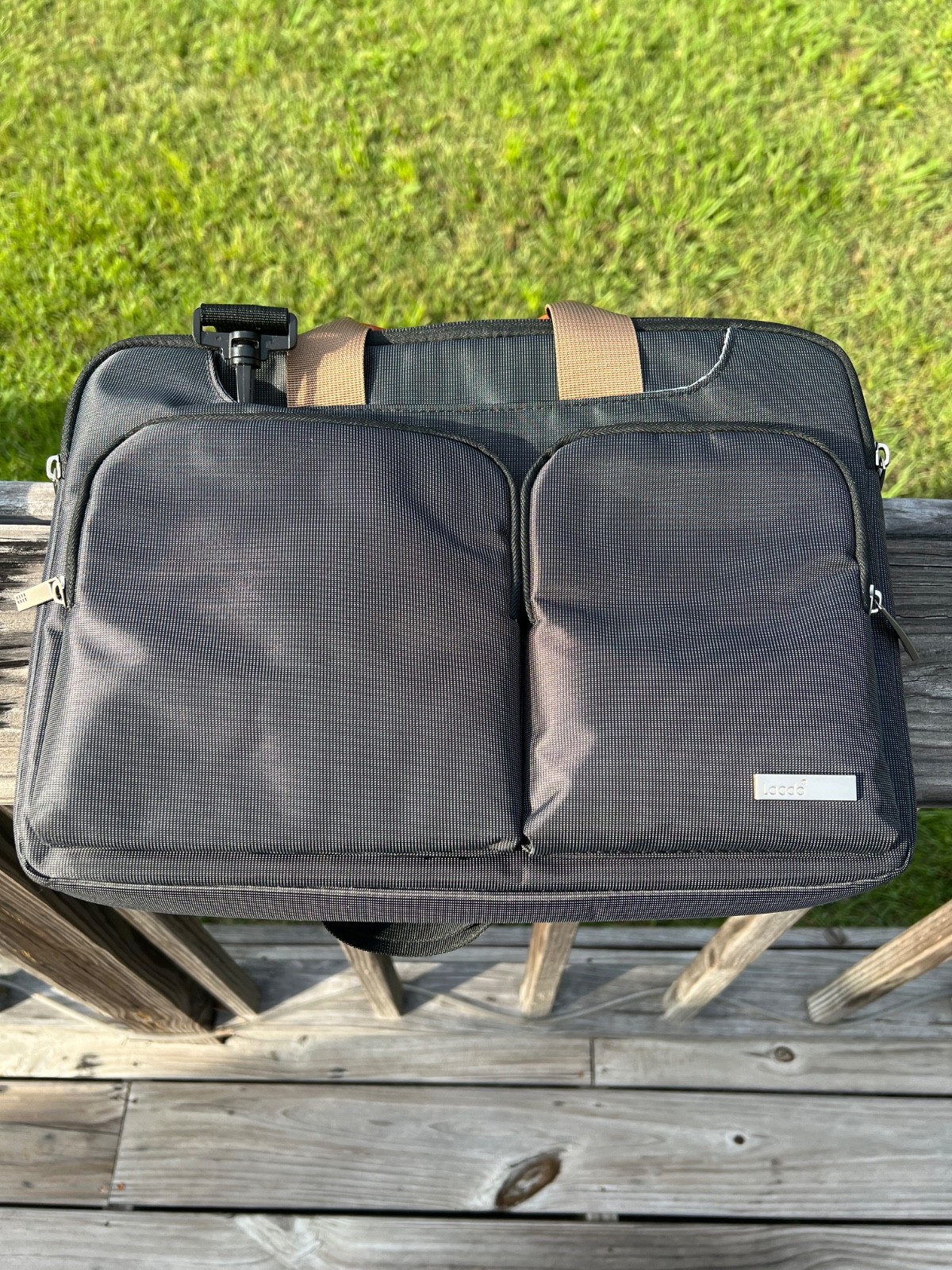 Lacdo 14 Inch 360° Protective Laptop Shoulder Bag Sleeve Case Gray Black Macbook