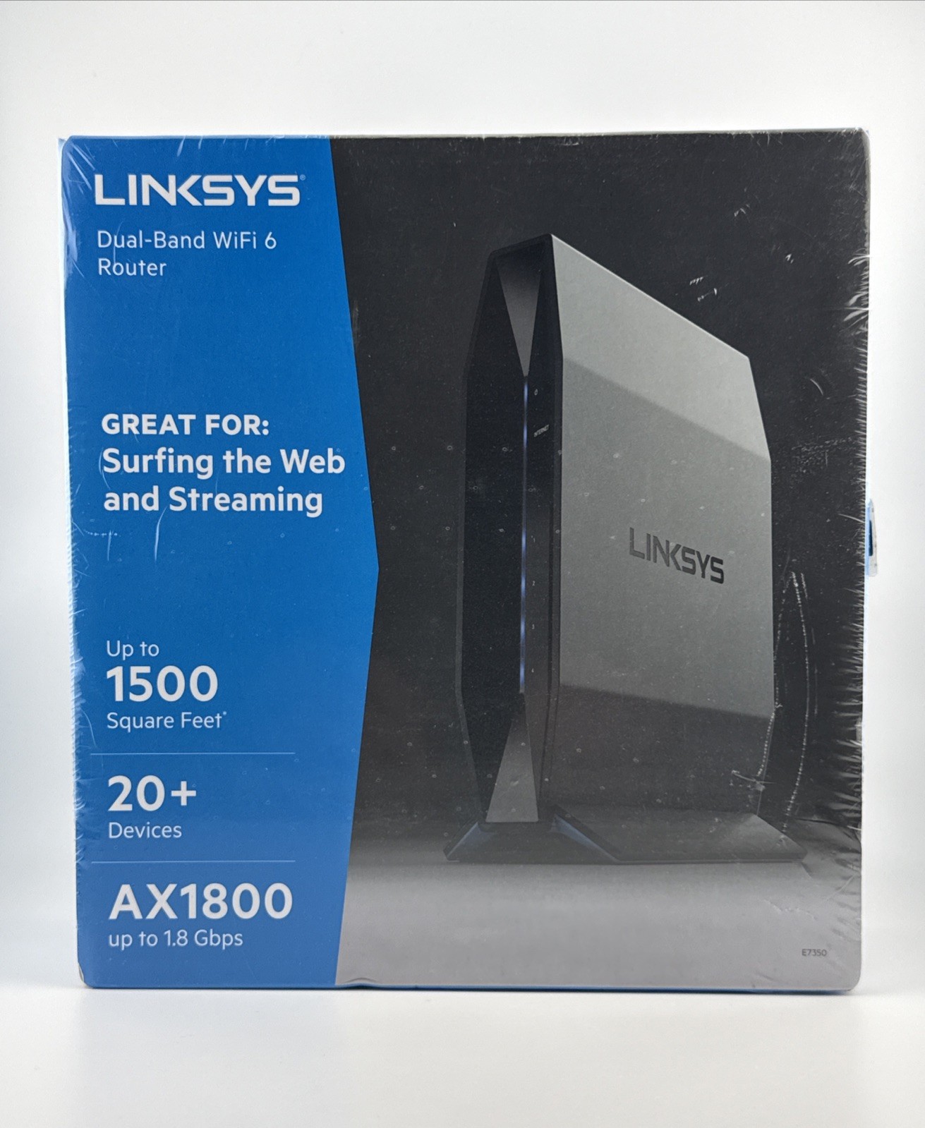 Linksys E7350 Dual-Band Wi-Fi 6 Router AX1800 New In Box Factory Sealed