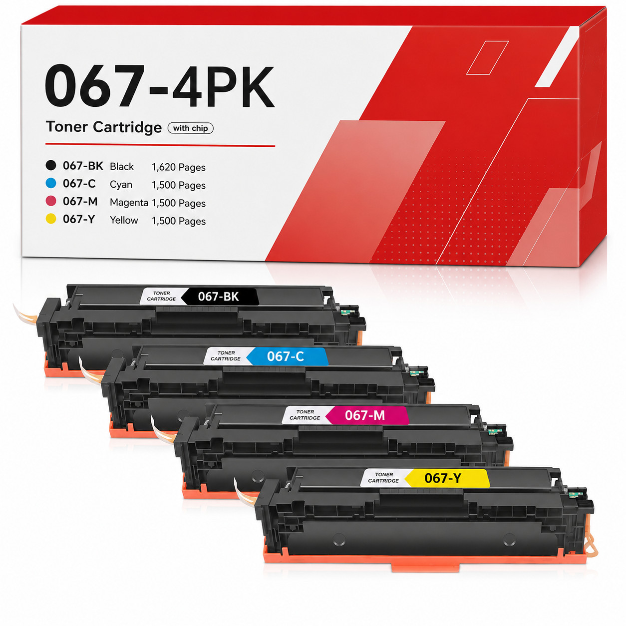 067 4PK Toner Cartridge Set for LBP631Cw LBP632Cdw LBP633Cdw MF651Cw MF653Cdw