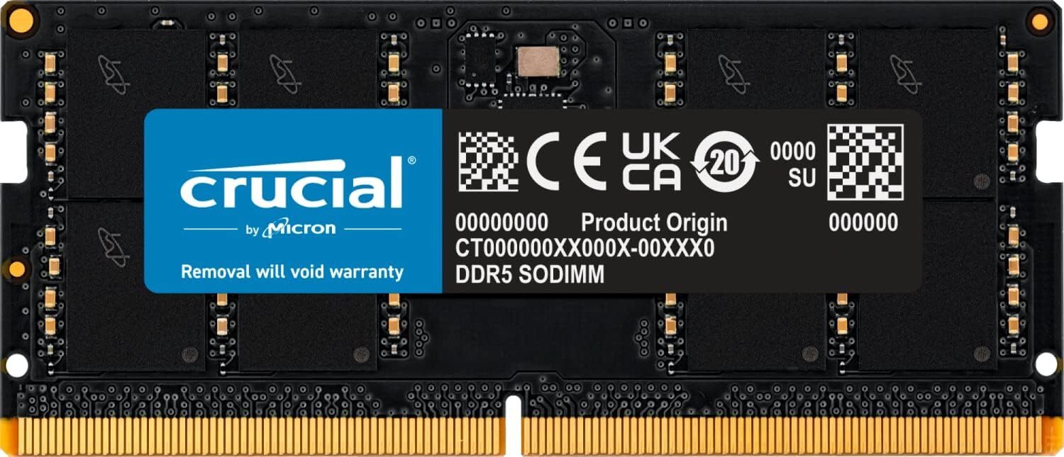 Crucial RAM 16GB DDR5 5600MT/s or 5200MT/s or 4800MT/s Memory CT16G56C46S5