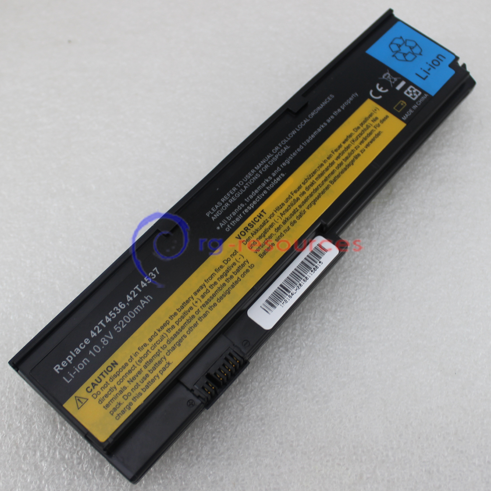 Laptop Battery For Lenovo ThinkPad X200 X200s X201 ASM 43R9254 42T4537 42T4541