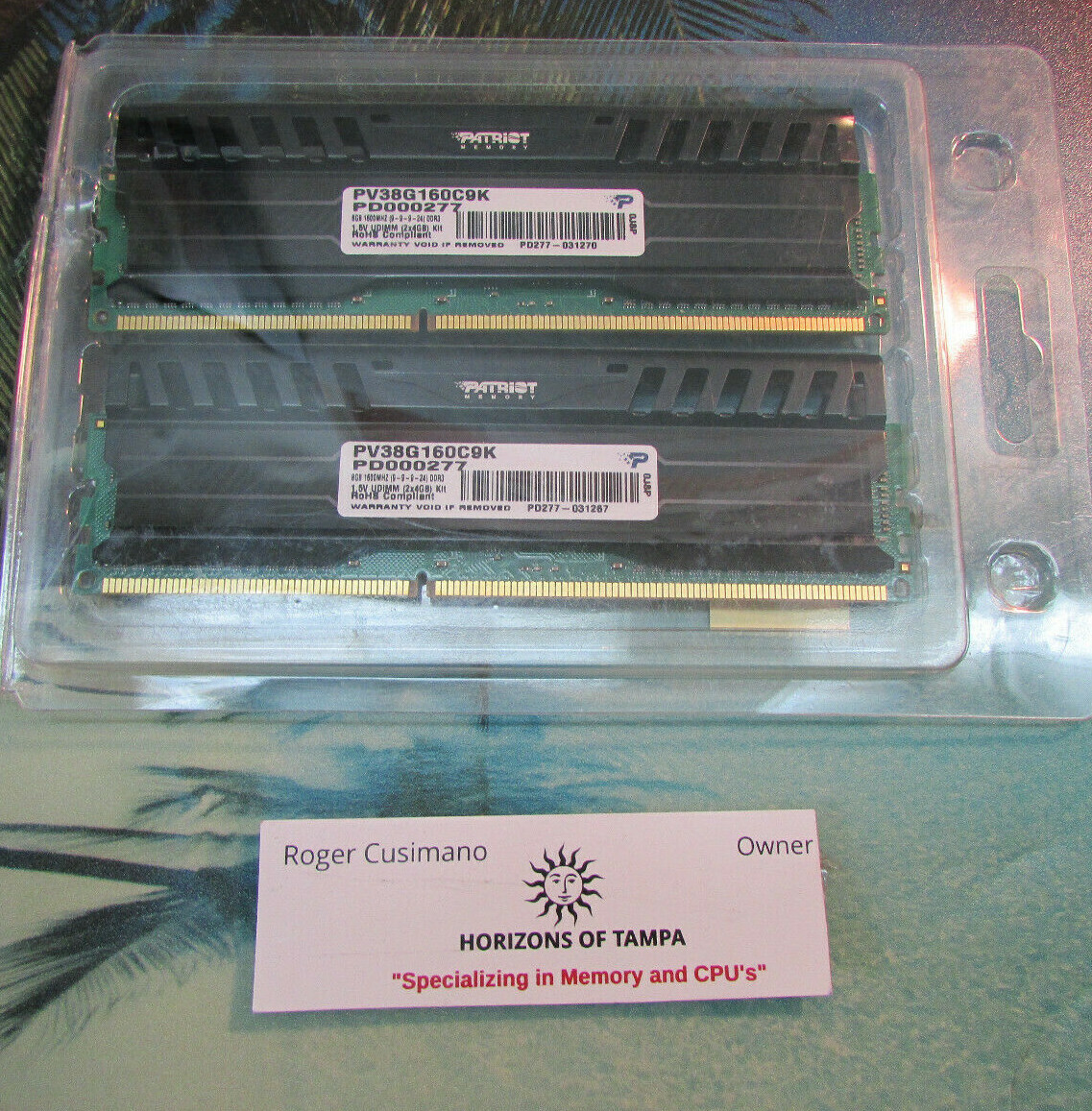 Patriot Memory Viper 8GB (2x4GB) DIMM 1600 MHz DDR3 Memory PV38G160C9K 