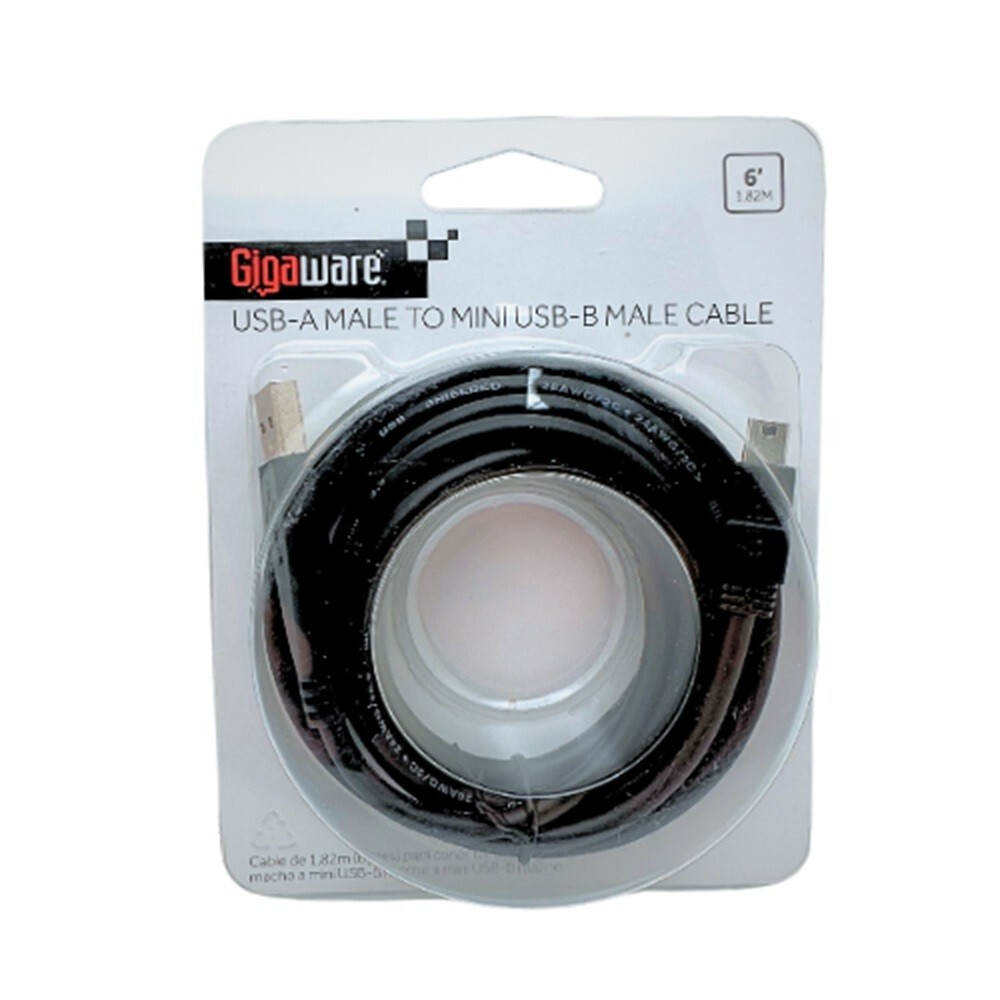 6ft USB Mini B Cable for Digital Camera GPS Devices & Media Players Charge /Sync