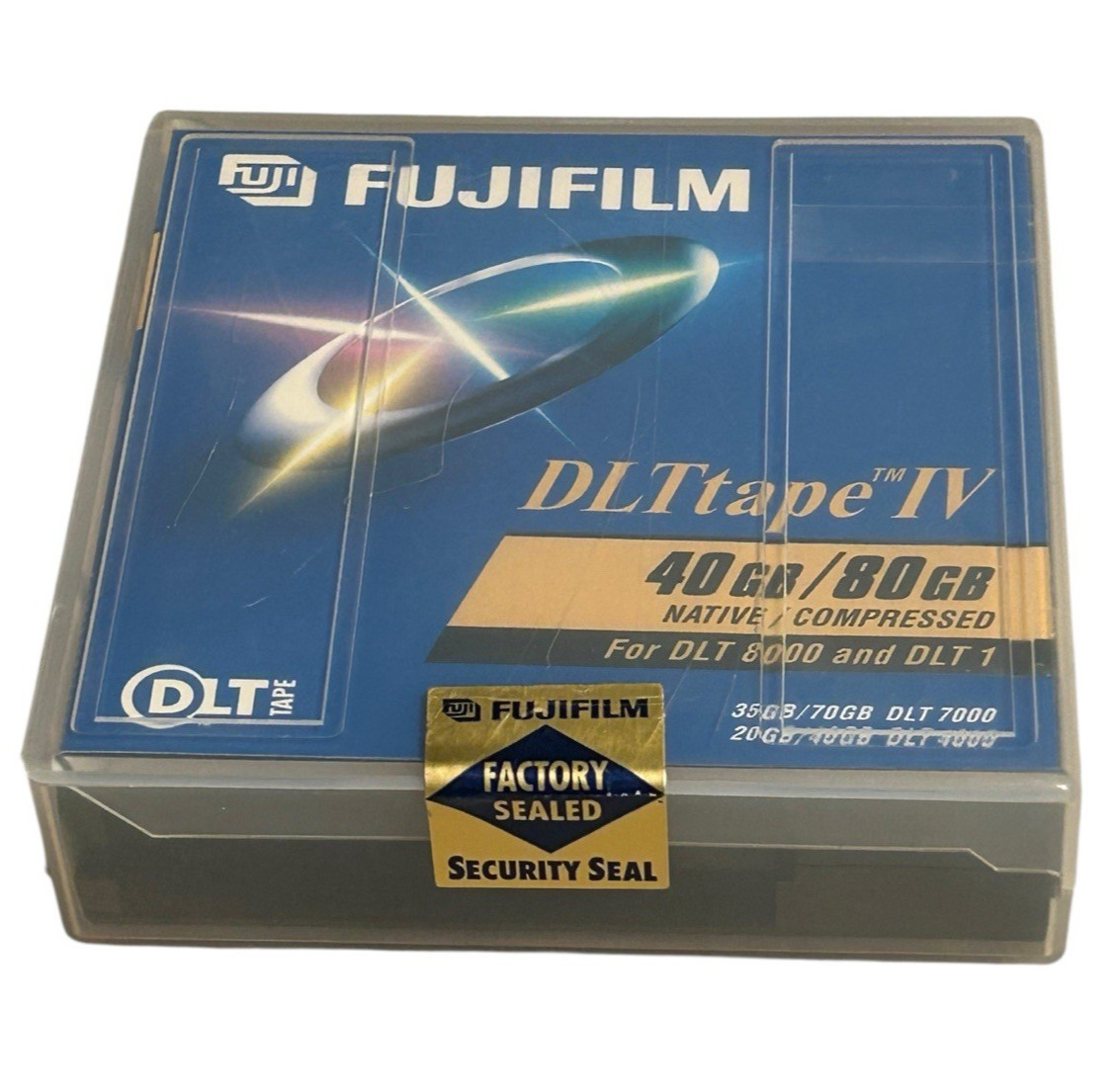 Factory Sealed FUJIFILM 40/80 GB DLTtape IV Tape Media - 26112088 - DLT Tape