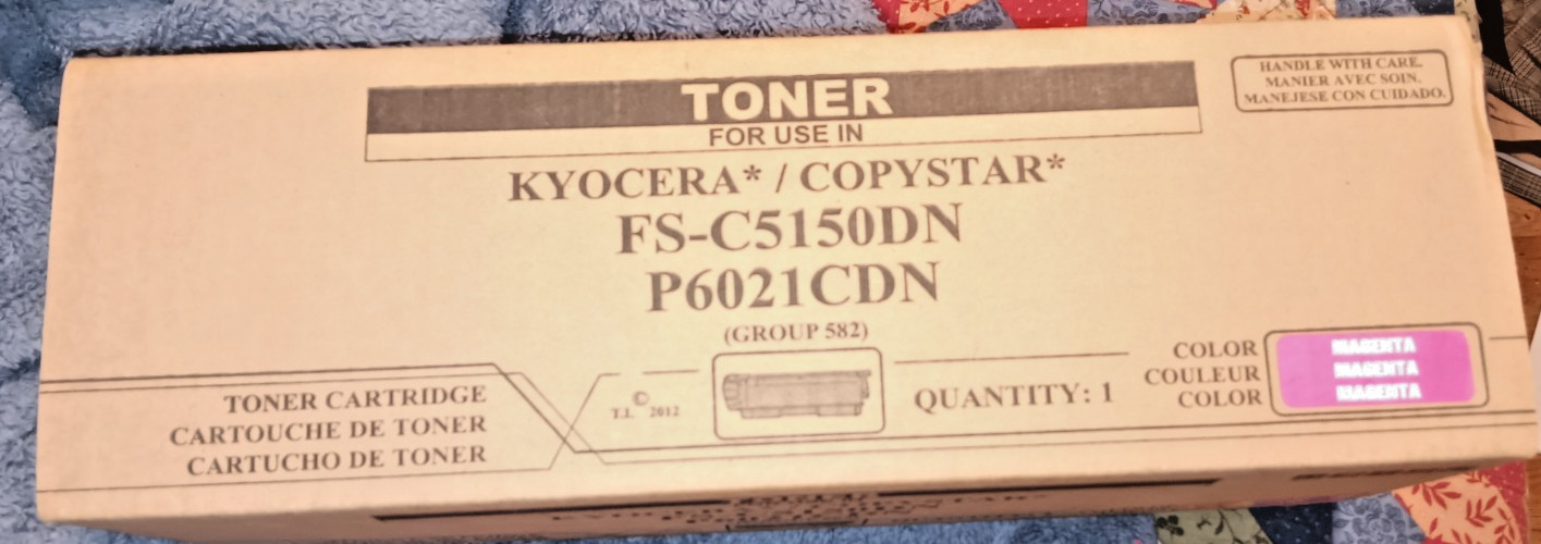 Genuine Kyocera TK-582M Magenta Toner For FS-C5150DN P6012CDN