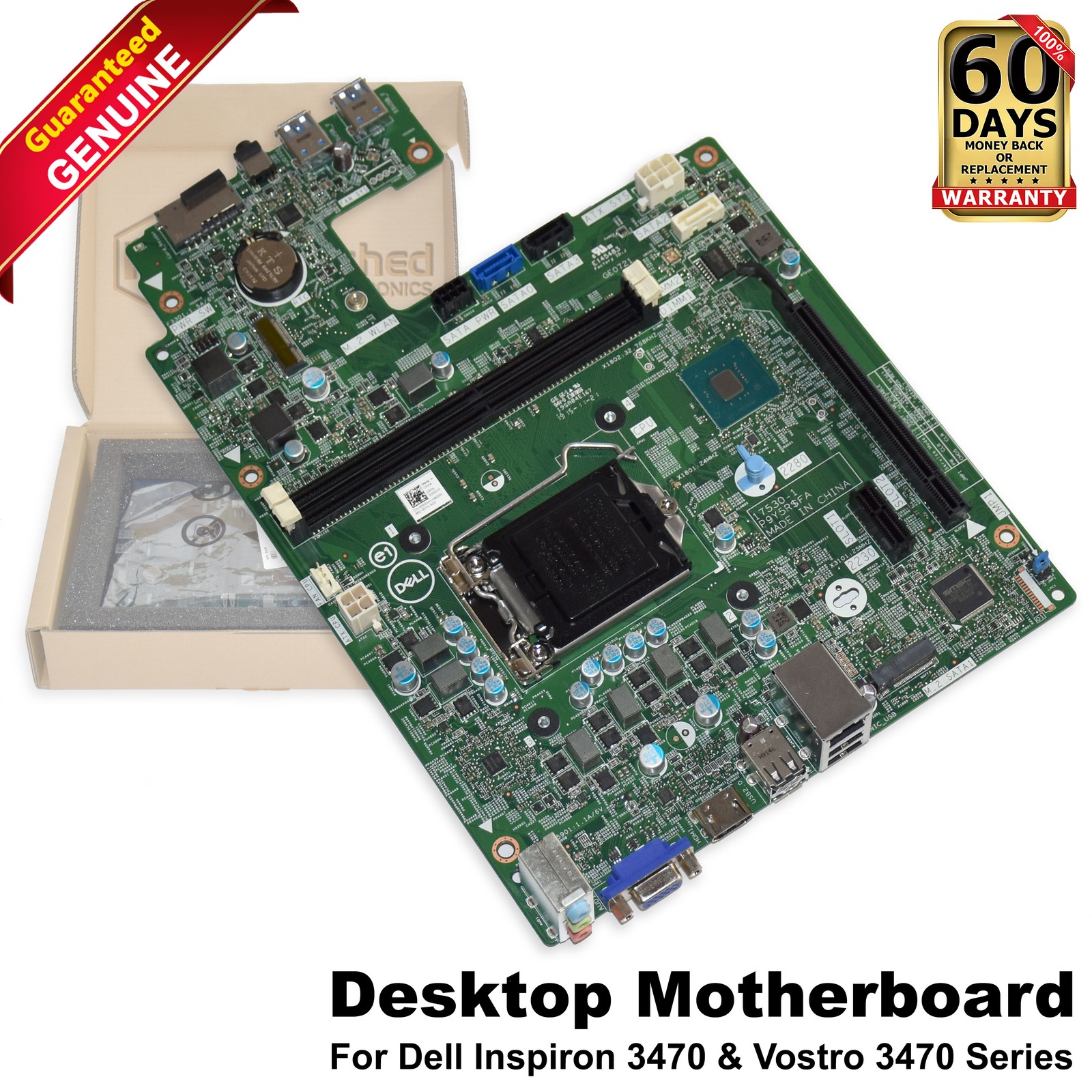 Dell Inspiron Vostro 3470 Motherboard H370 Chipset Socket LGA1151 17530-1 D02VH