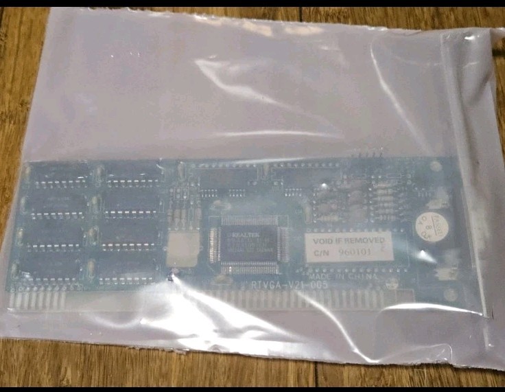 NOS Realtek RTVGA-V21-005 RTG3105iEH ISA VGA Video Card 256KB Vintage Retro PC