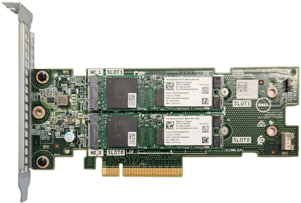 Dell BOSS -S1 PCI-E Dual 240GB M.2 SSD Boot Controller FH 72WKY M7W47 51CN2
