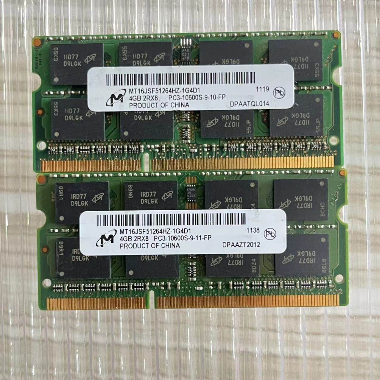8GB KIT 2X 4GB PC3 10600S 1333Mhz SODIMM 204Pin Laptop DDR3 MEMORY RAM Microm