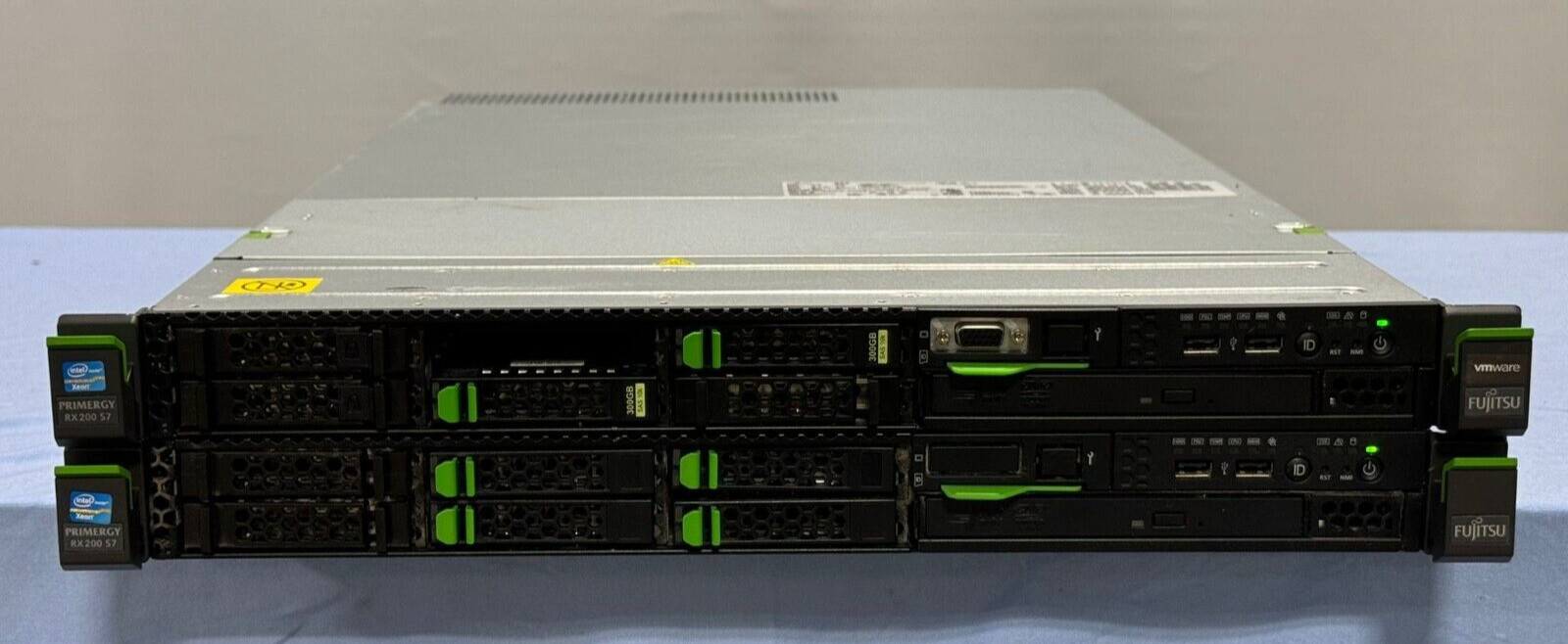 Lot of 2 Fujitsu Technology Primergy RX200 S7 1U Rack Rackmount Server
