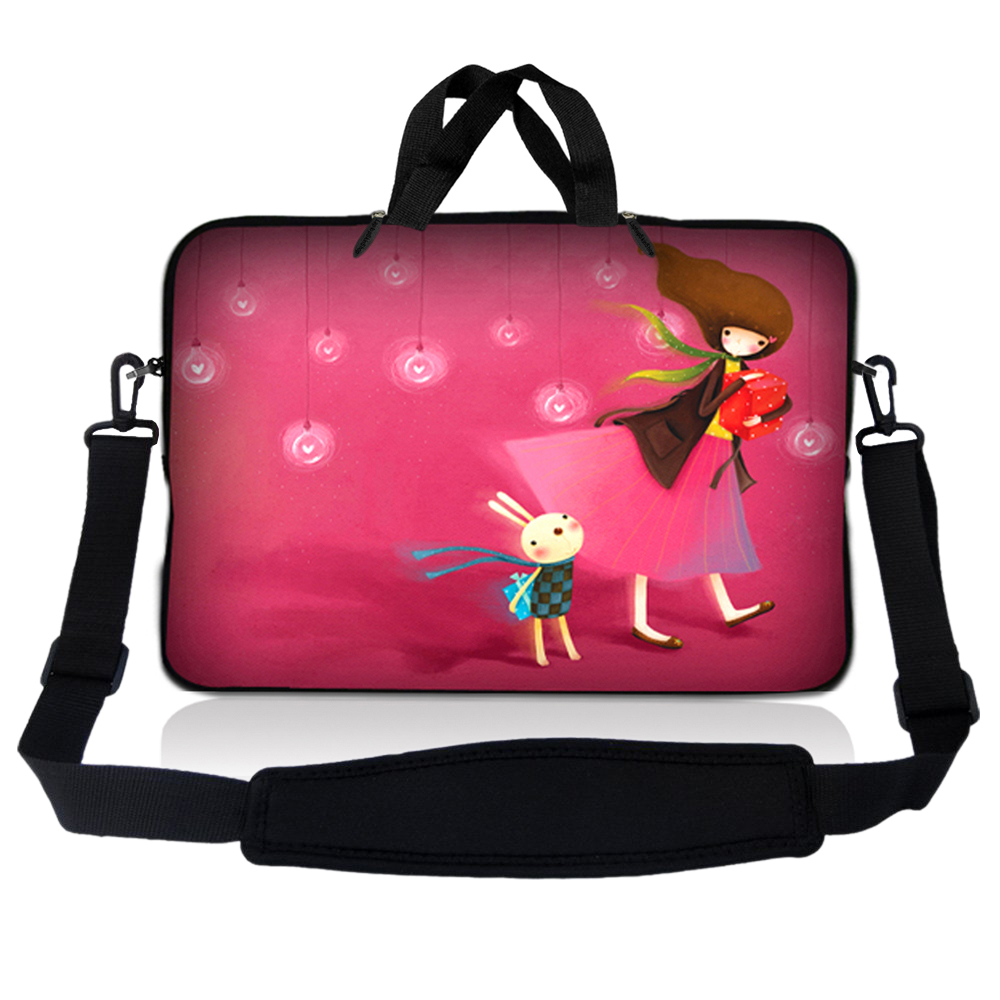 17.3" 17.4 LAPTOP NOTEBOOK SLEEVE BAG CASE POUCH W HANDLE& SHOULDER STRAP 16 17 
