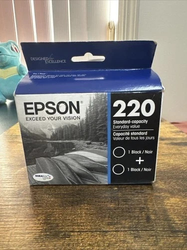 Epson 220 2pk Ink Cartridges - Black (T220120-D2): Standard Yield, Printer-Compa