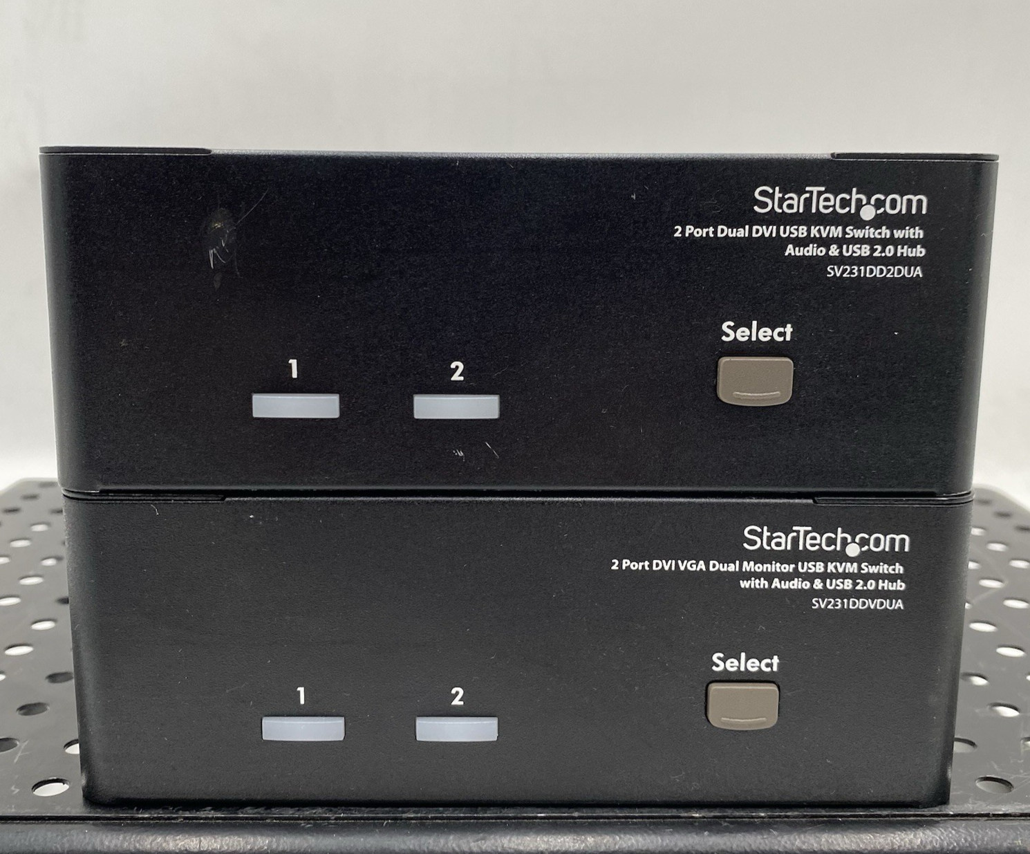 LOT OF 2 StarTech.com SV231DD2DUA, SV231DDVDUA Dual DVI USB KVM Switch with Audi