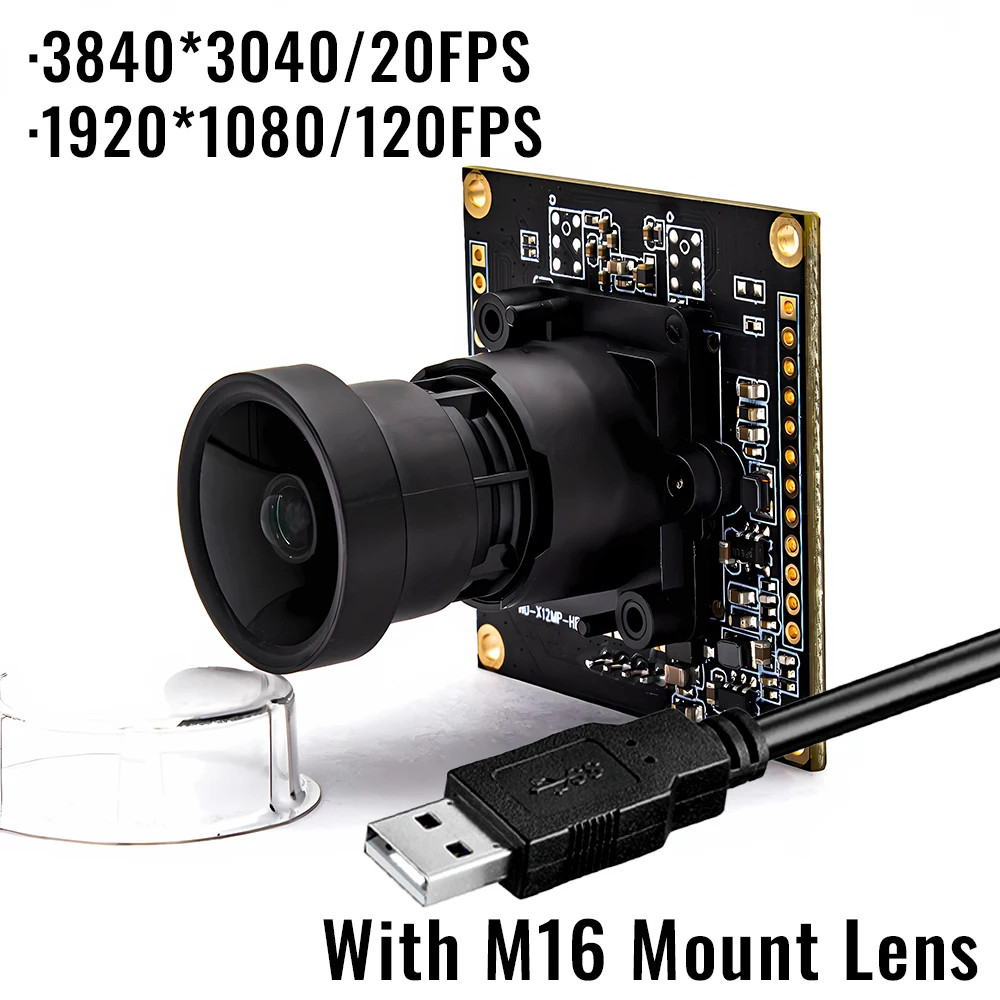 1080P 120FPS USB Camera Module 12MP IMX577 CMOS With M16 Mount Lens Plug And Pla
