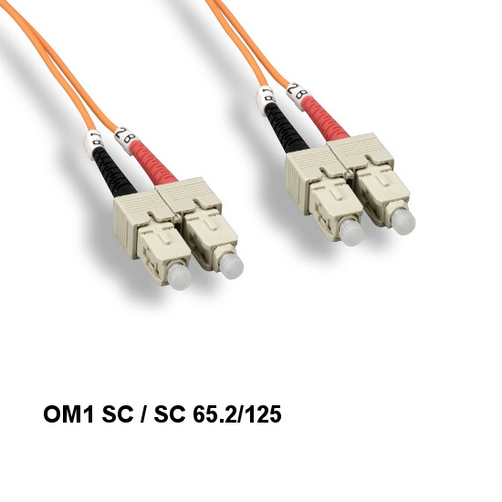 10x Kentek 10 m OM1 SC to SC Multi-Mode Fiber Optic Cable 62.5/125 Duplex UPC