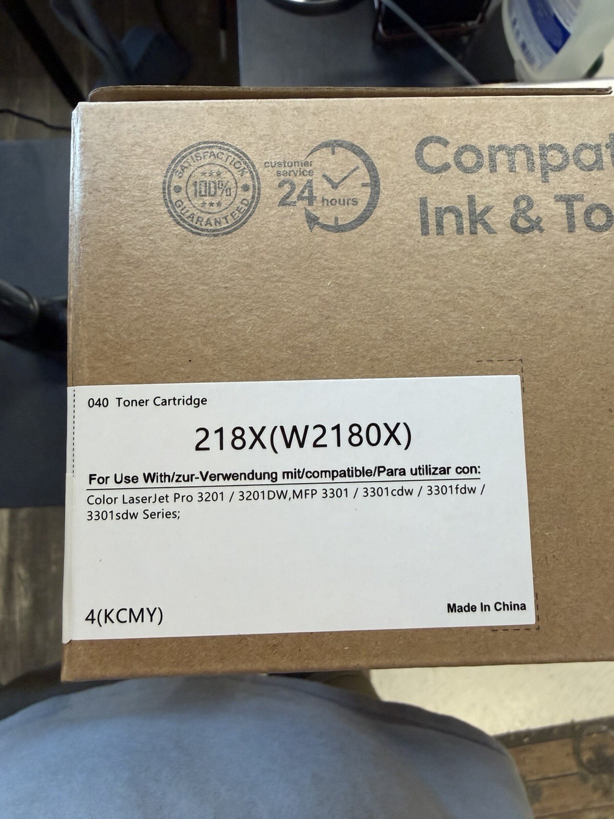 218X Toner Cartridges 4 Pack High Yield (with Chip) Replacement for HP 218X W218