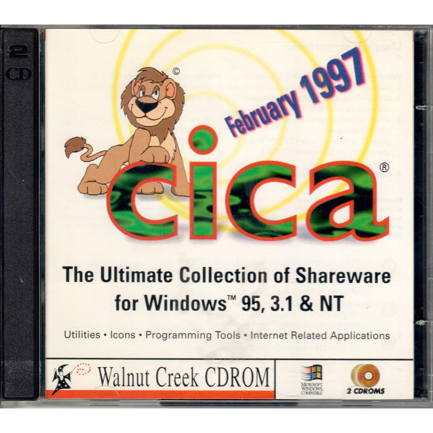 Cica Ultimate Collection of Shareware Win 95 3.1 NT Feb 1997 Walnut Creek CDROM