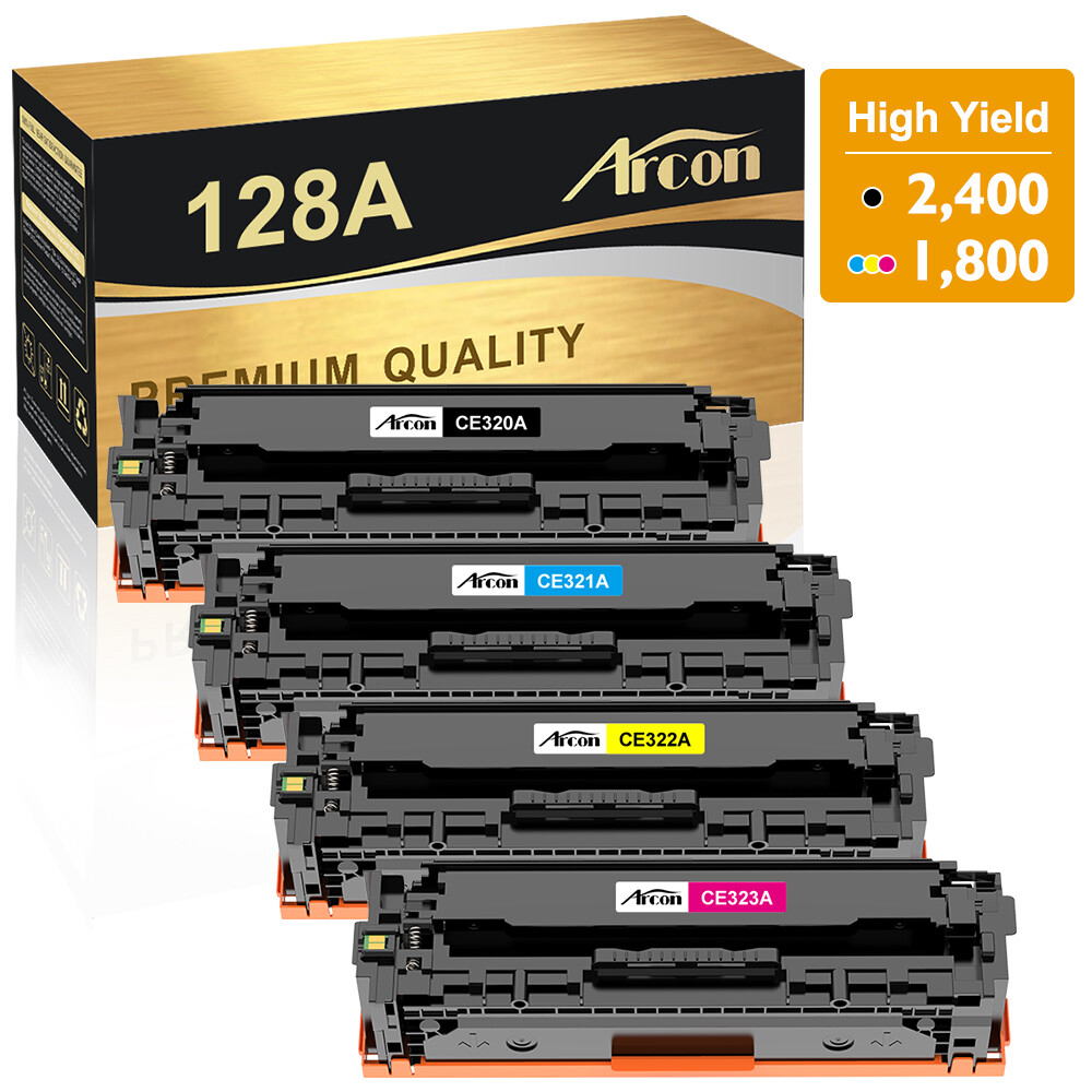 4PK CE320A Set fits for HP 128A Toner LaserJet Pro CM1415fnw CP1525 M251nw M276n