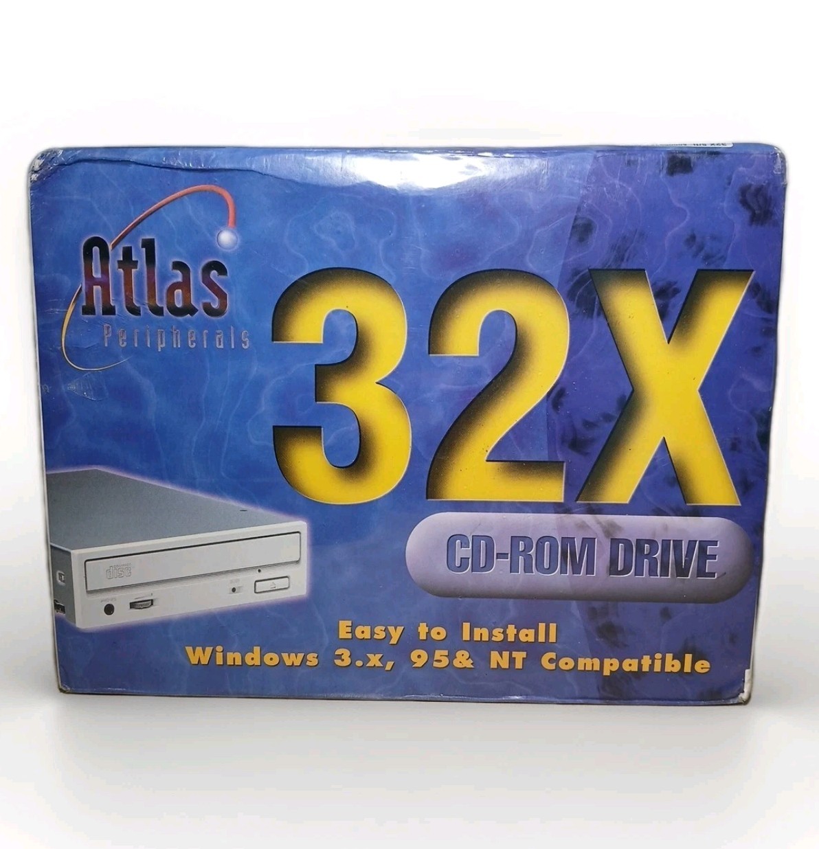 Vintage Atlas Peripherals Ultra High Speed 32X CD-ROM Drive Kit NEW 1990s Win 3.