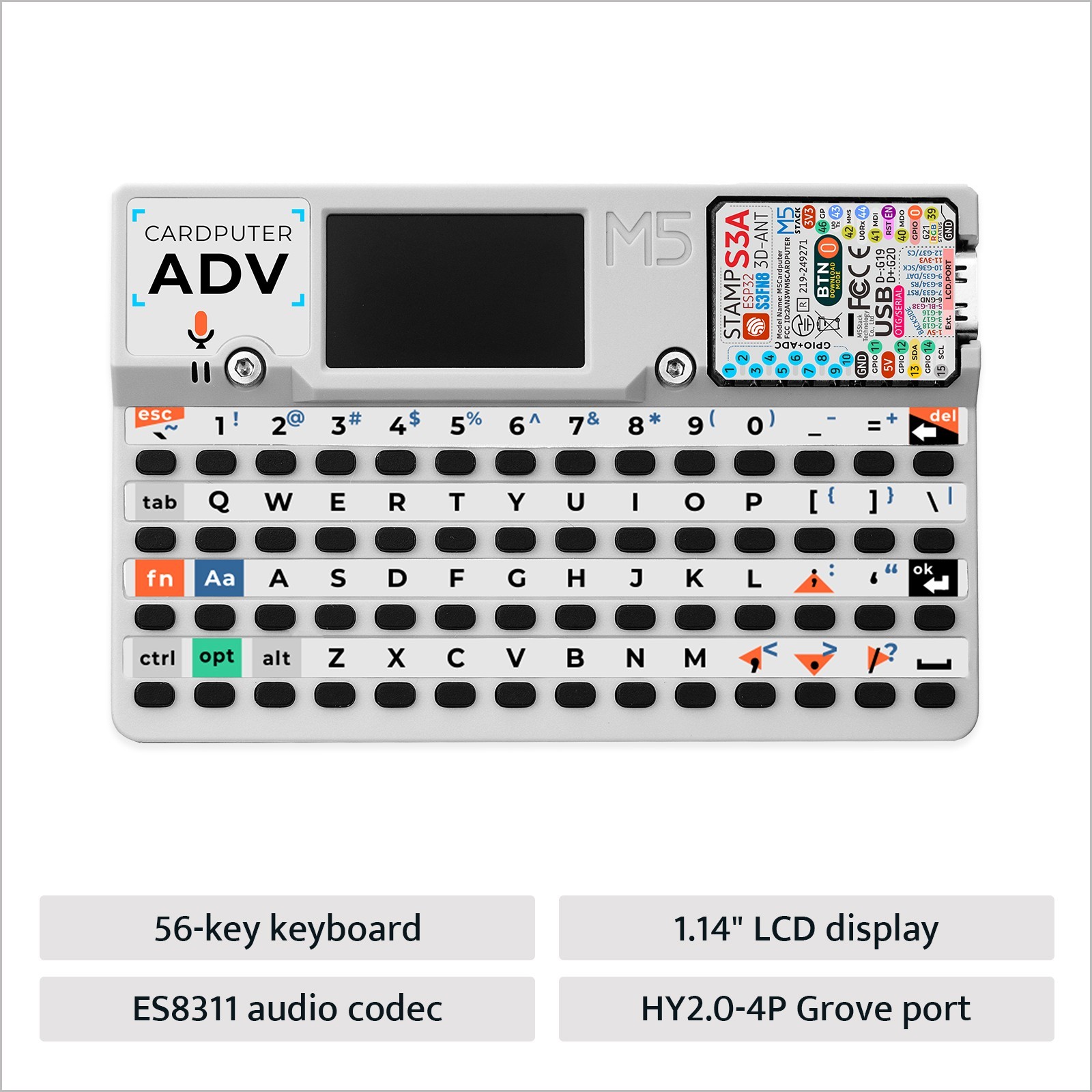 Official Cardputer Adv Version ESP32 Portable Computer M5Stamps3A Development Ki