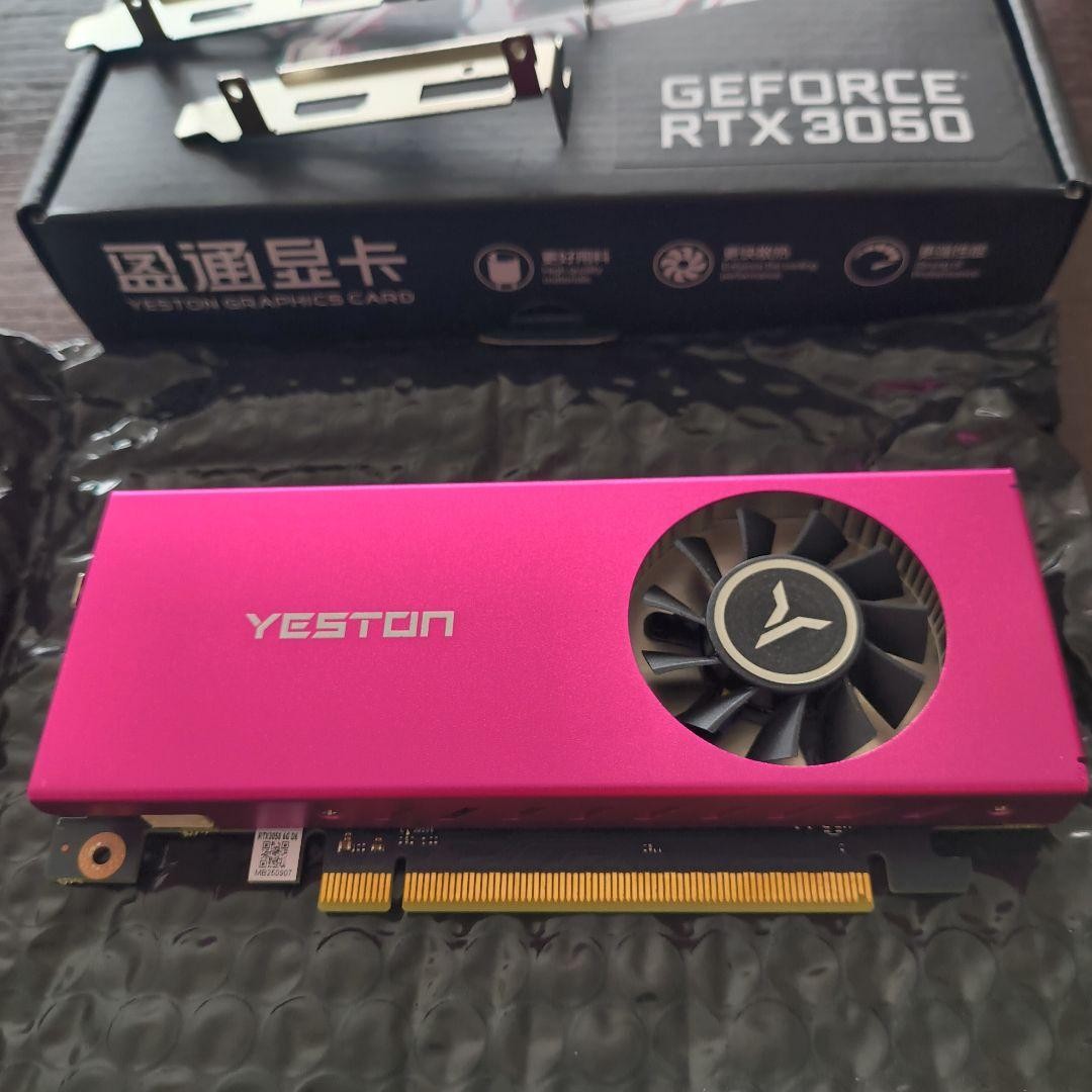 Yeston GeForce RTX 3050 GPU Low Profile Single Fan No PSU Needed Used
