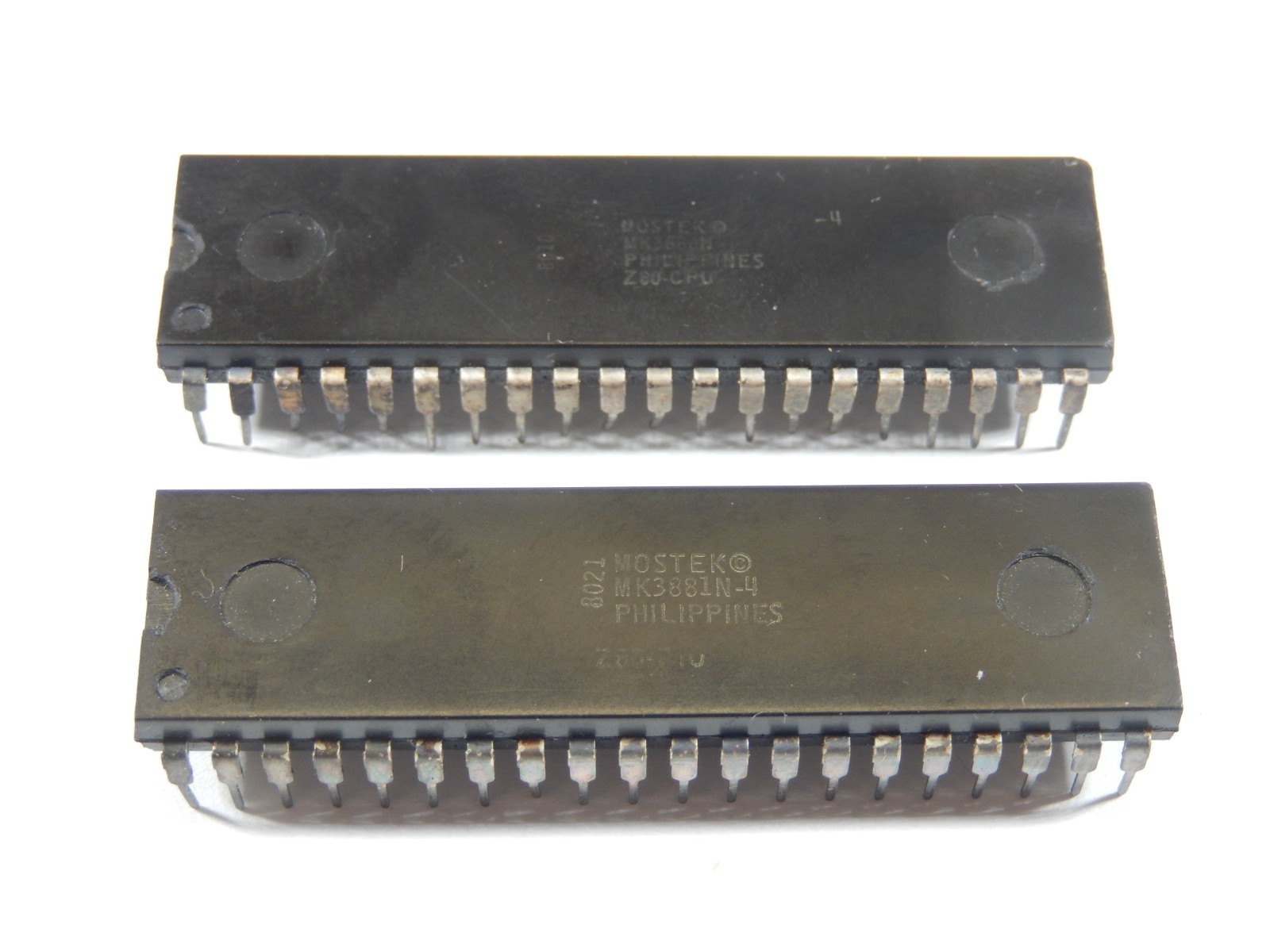2pcs MOSTEK MK3880N-4 & MK3881N-4 Z80 CPU DIP-40 PIN IC INTEGRATED CIRCUITS LOT