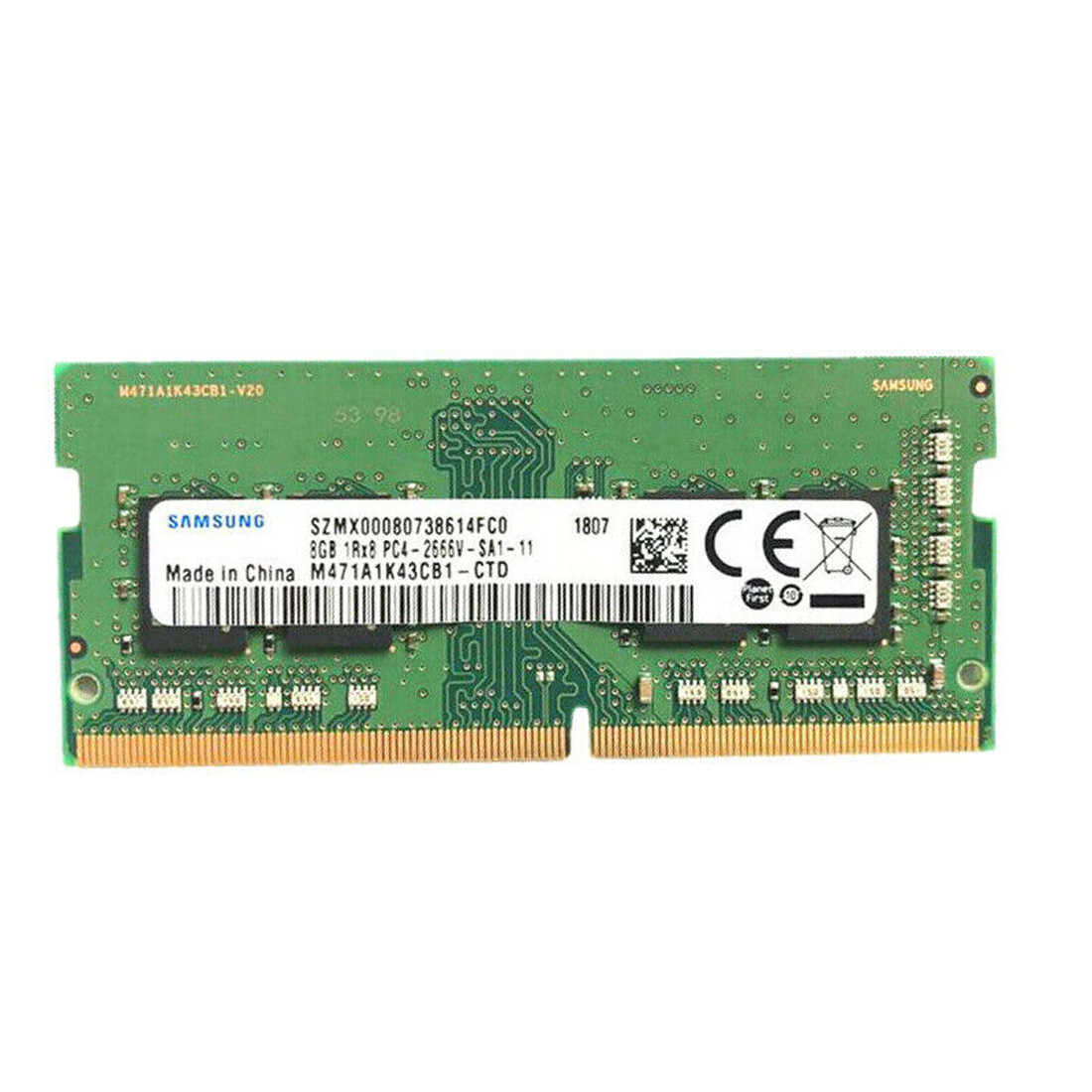 Samsung 8GB DDR4 2400MHz PC4-19200 260-Pins SODIMM Memory Ram M471A1K43BB1-CRC