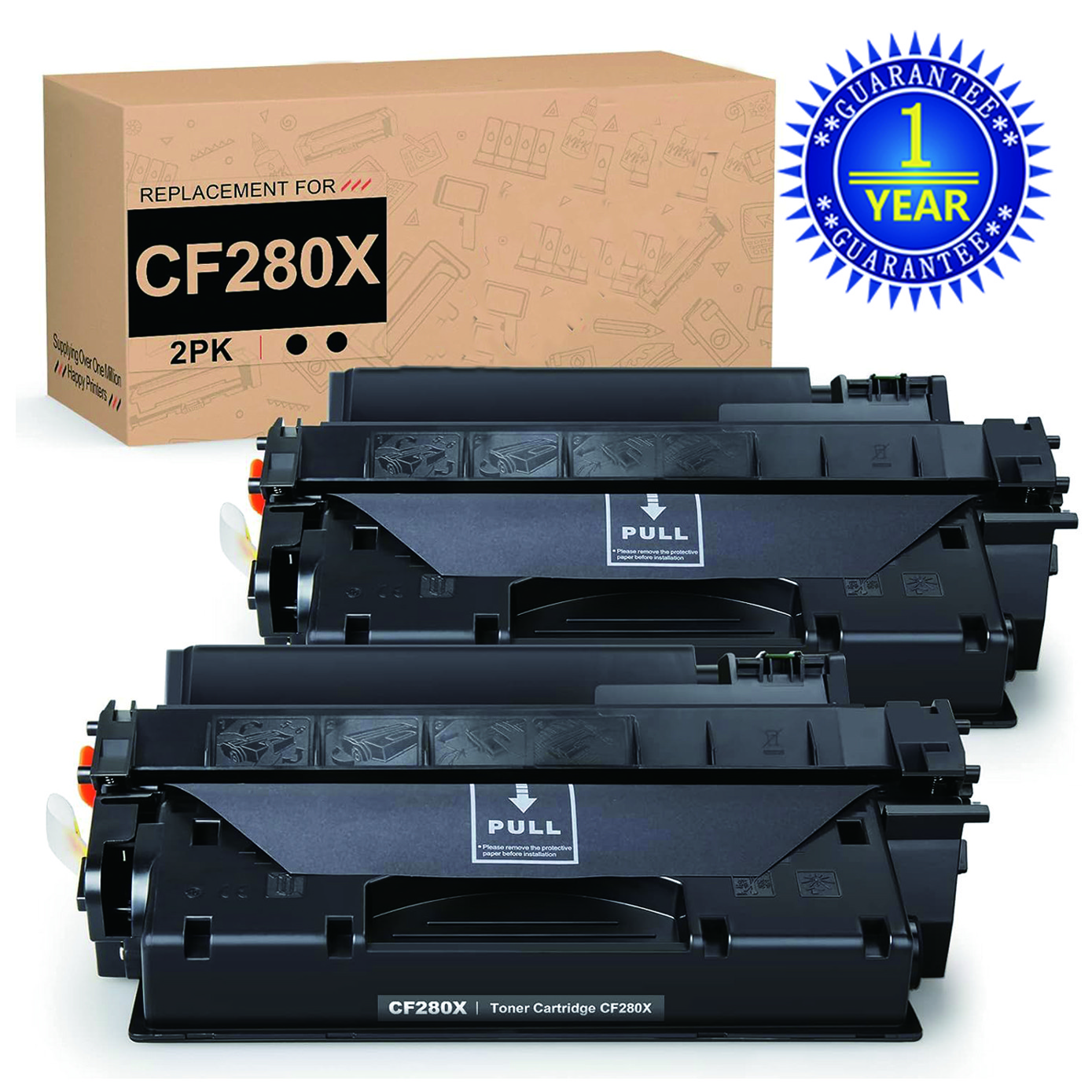 2PK CF280X High Toner Cartridge for HP 80X Laserjet Pro 400 M425dn M401dn M401n