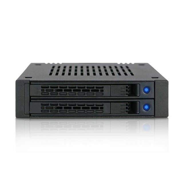 ICY DOCK MB742SP-B 2x2.5 inch SAS/SATA HDD/SSD 3.25inch Bay Mobile Rack