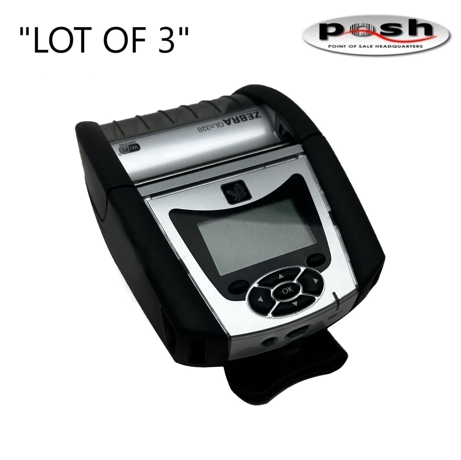 Lot of 3 - Zebra QLN320 Thermal Printer Handheld Printer - W/ battery included