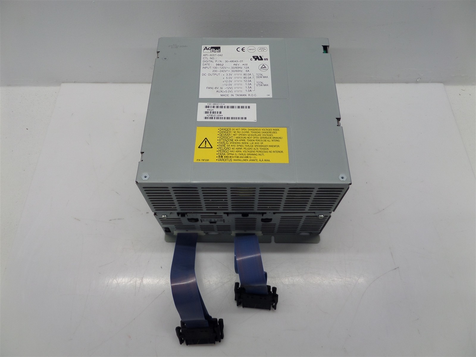 Digital AlphaServer 30-48043-01 Acbel API-6057-042 675W Power Supply