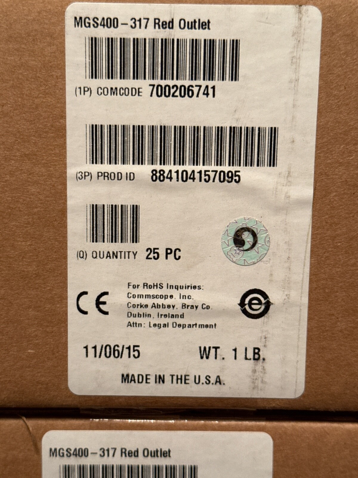 CAT6 Commscope Systimax MGS400-317 RED Jacks  (Box of 25)  700206741